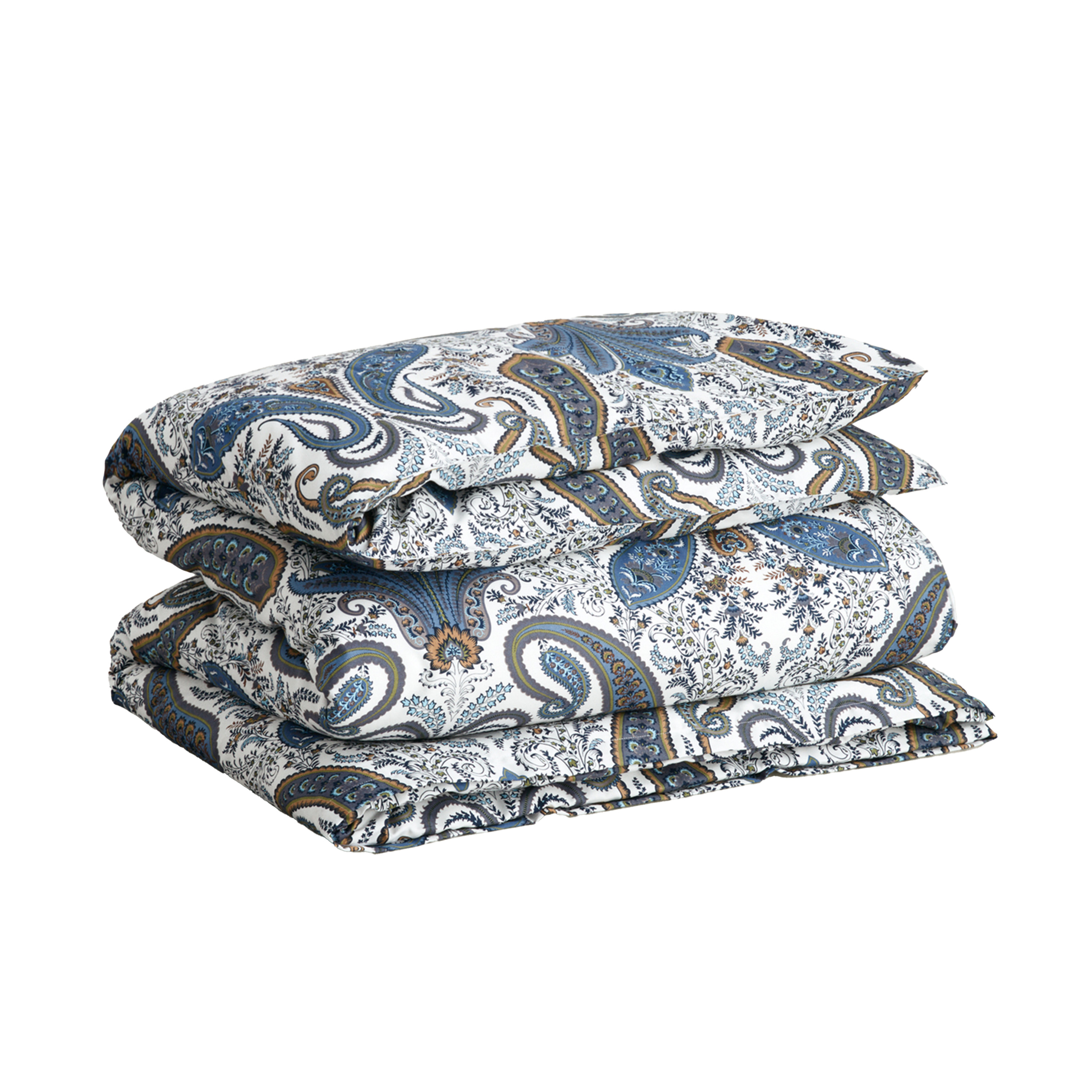 Key West Paisley Påslakan Sateen Blue Enkel