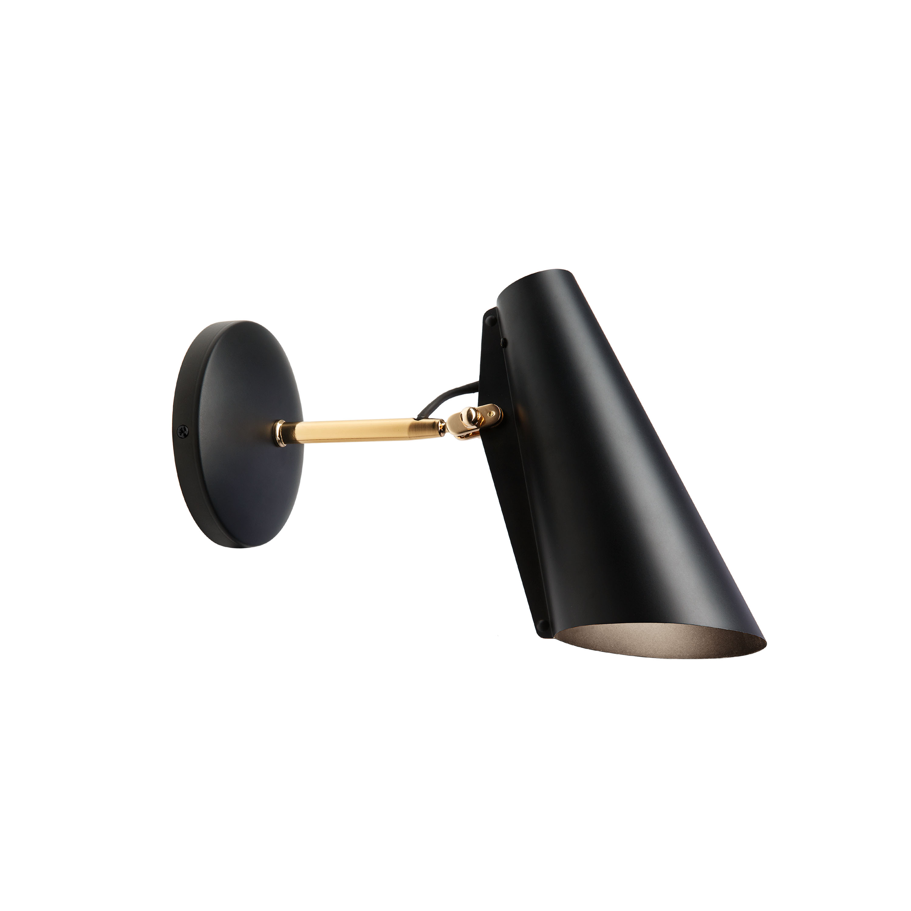 Birdy Short Vägglampa Black/Brass