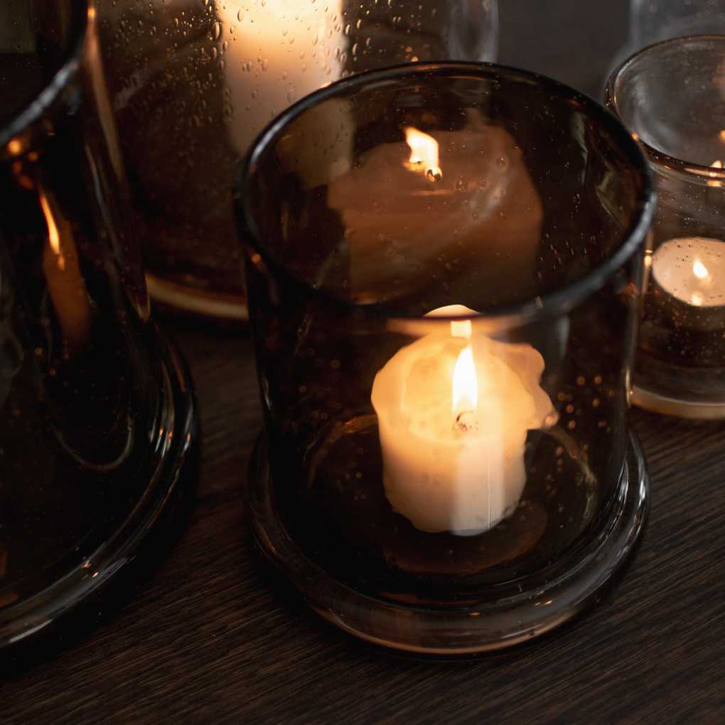 DBKD Bubble Ljuslykta Brown Medium