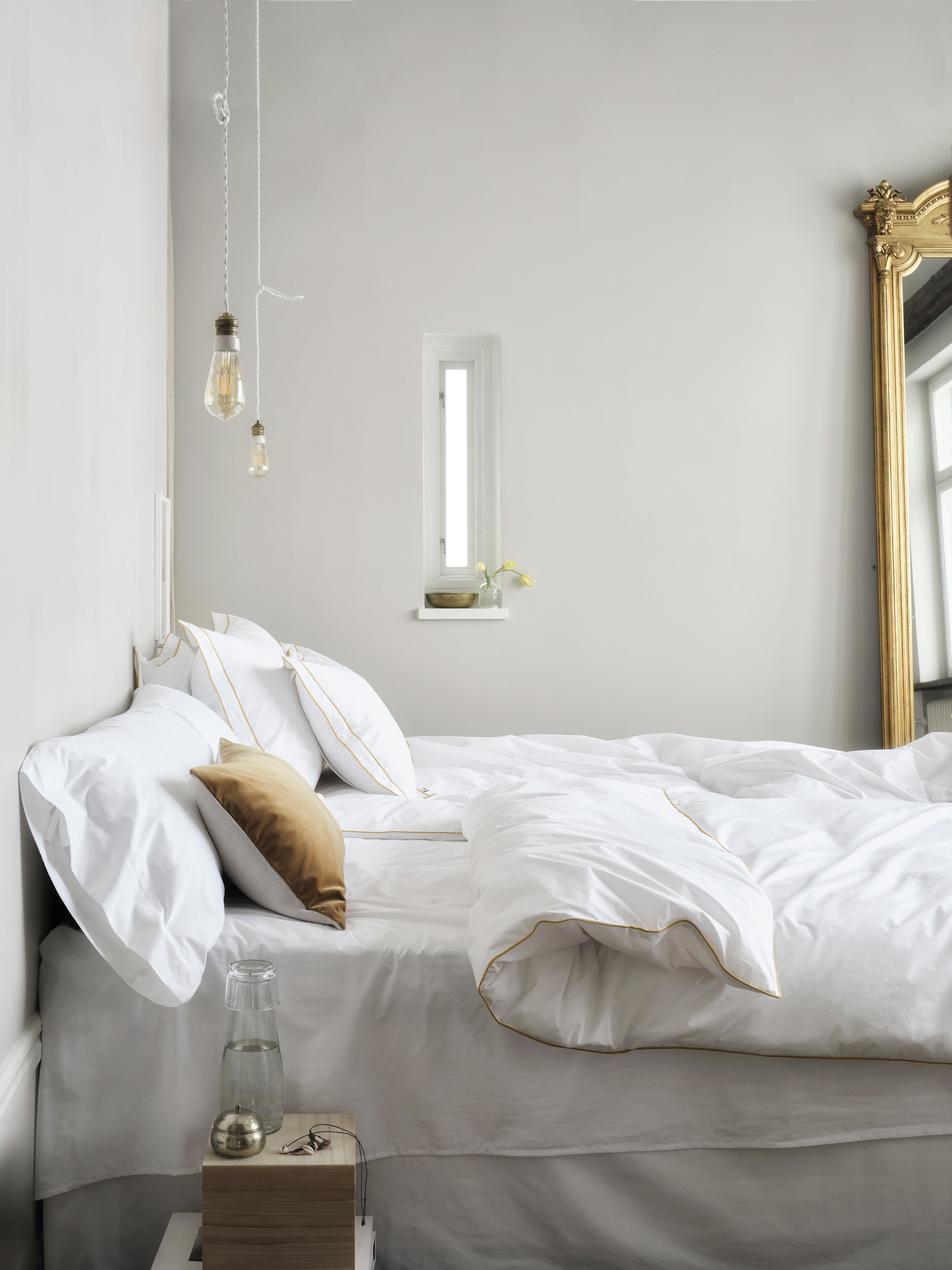 Mille Notti Allegro Påslakan EKO White/Yellow Enkel