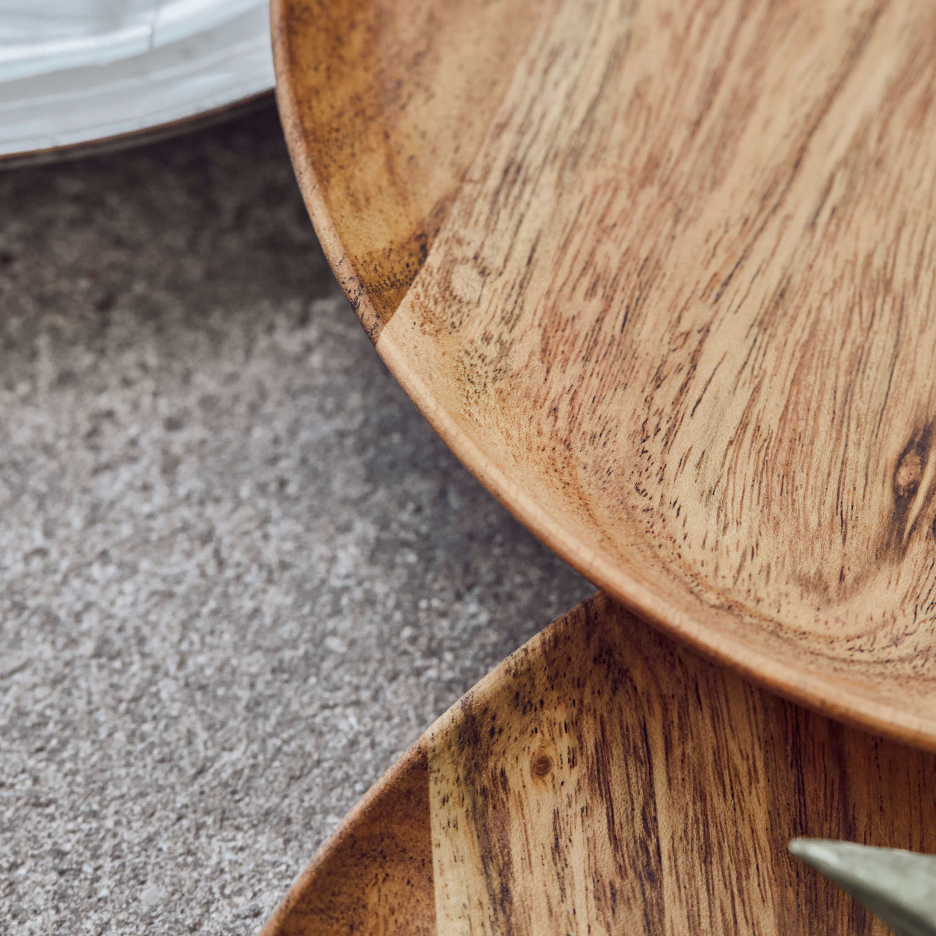 House Doctor Wood Tarjotin Luonnonväri 2 kpl Ø25