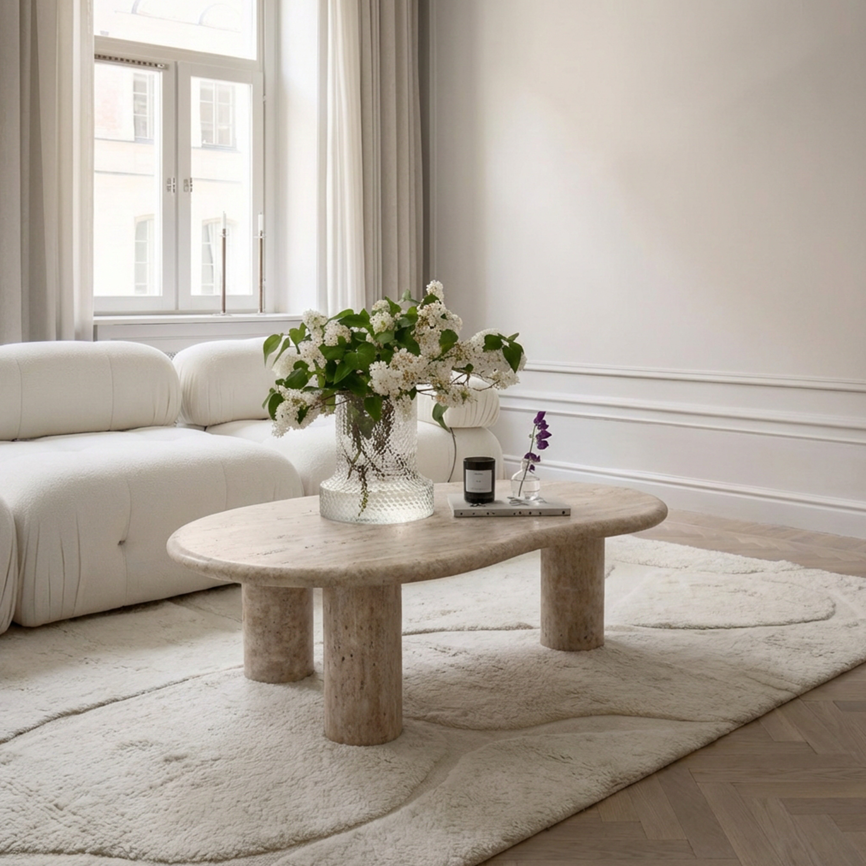 Sleepo Collection Luna Coffee Table Travertine 120cm