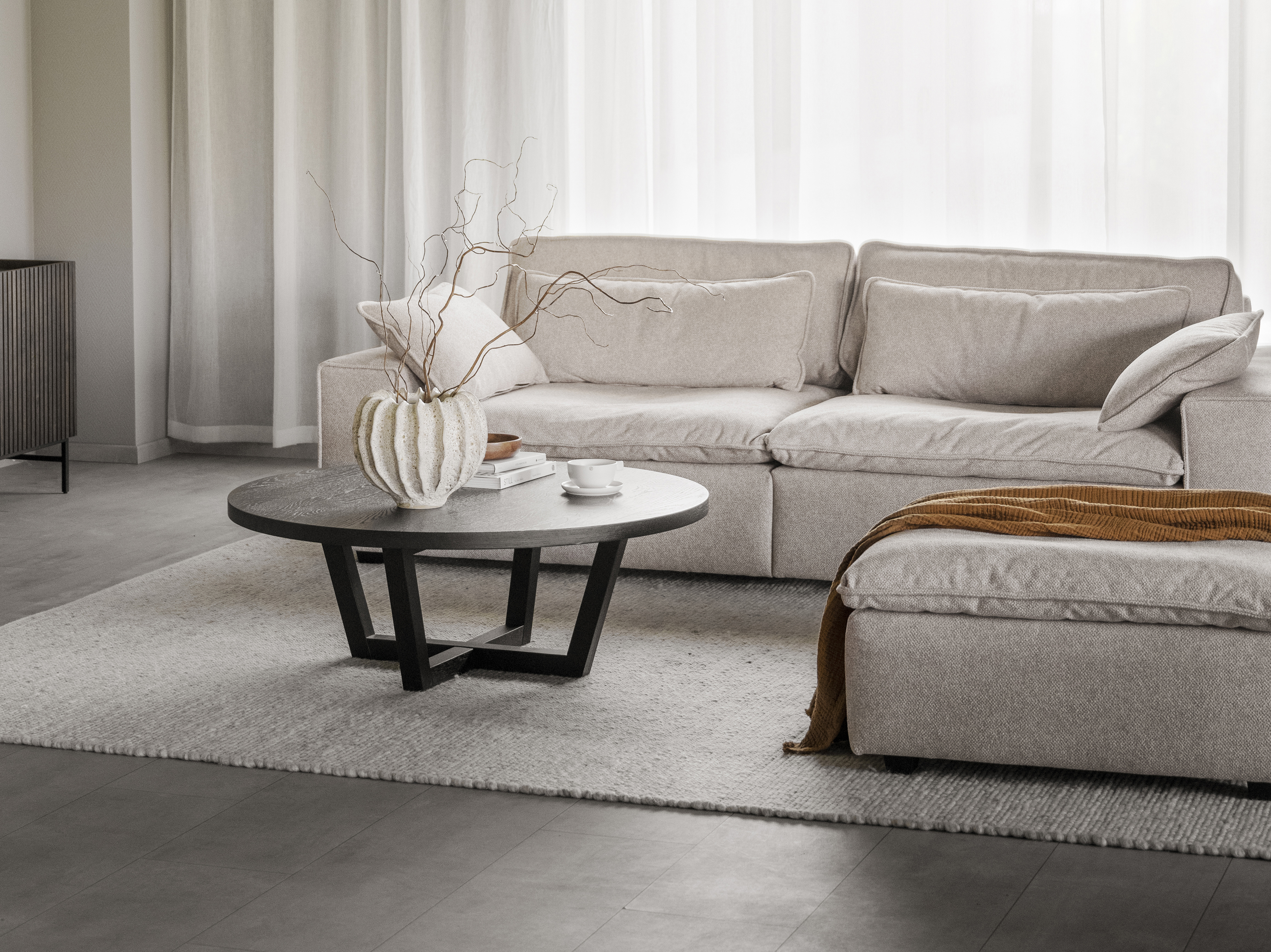 Rowico Home Rawlins 3-sits Soffa Beige 226cm