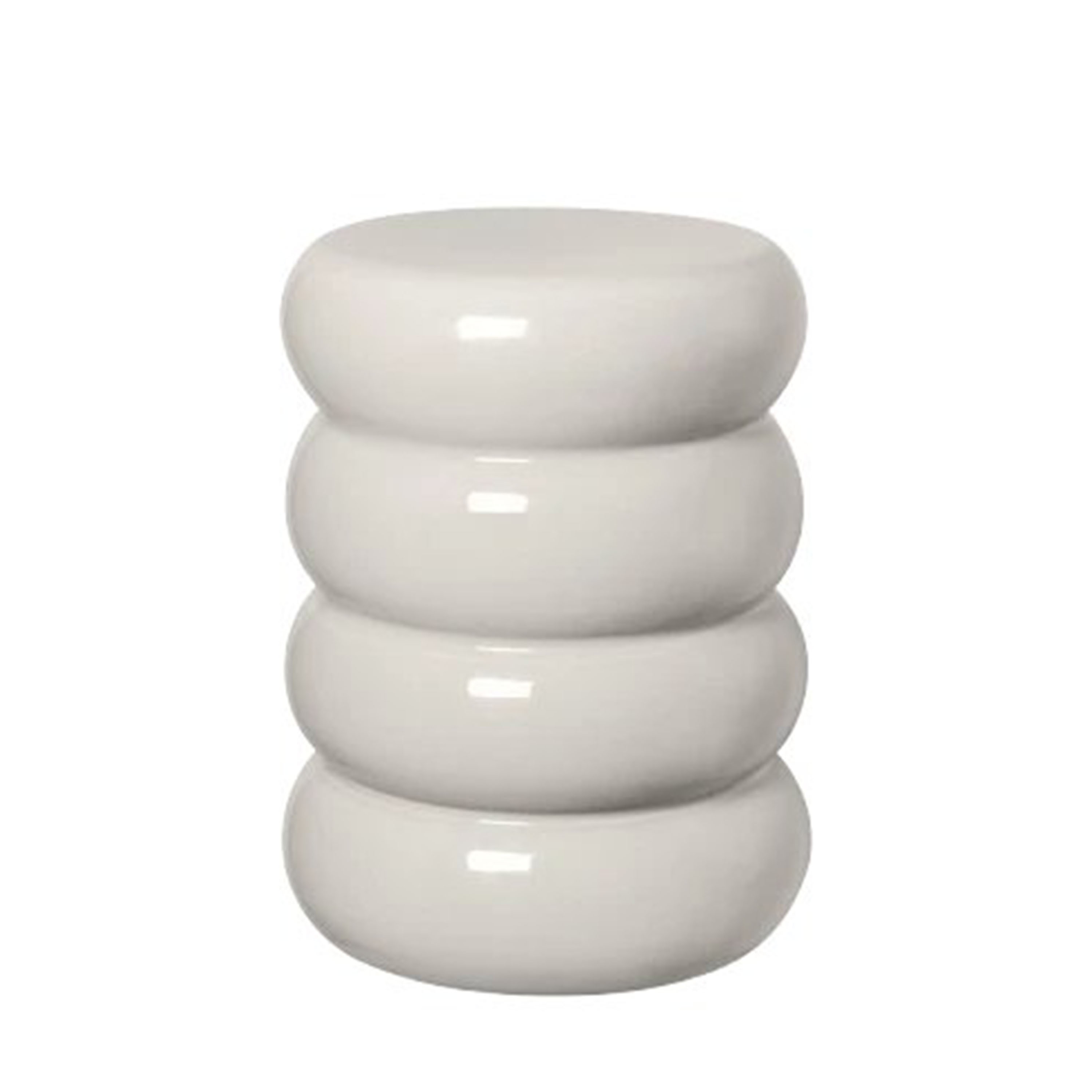 Toru Ceramic Sidobord Lily White Shape Round
