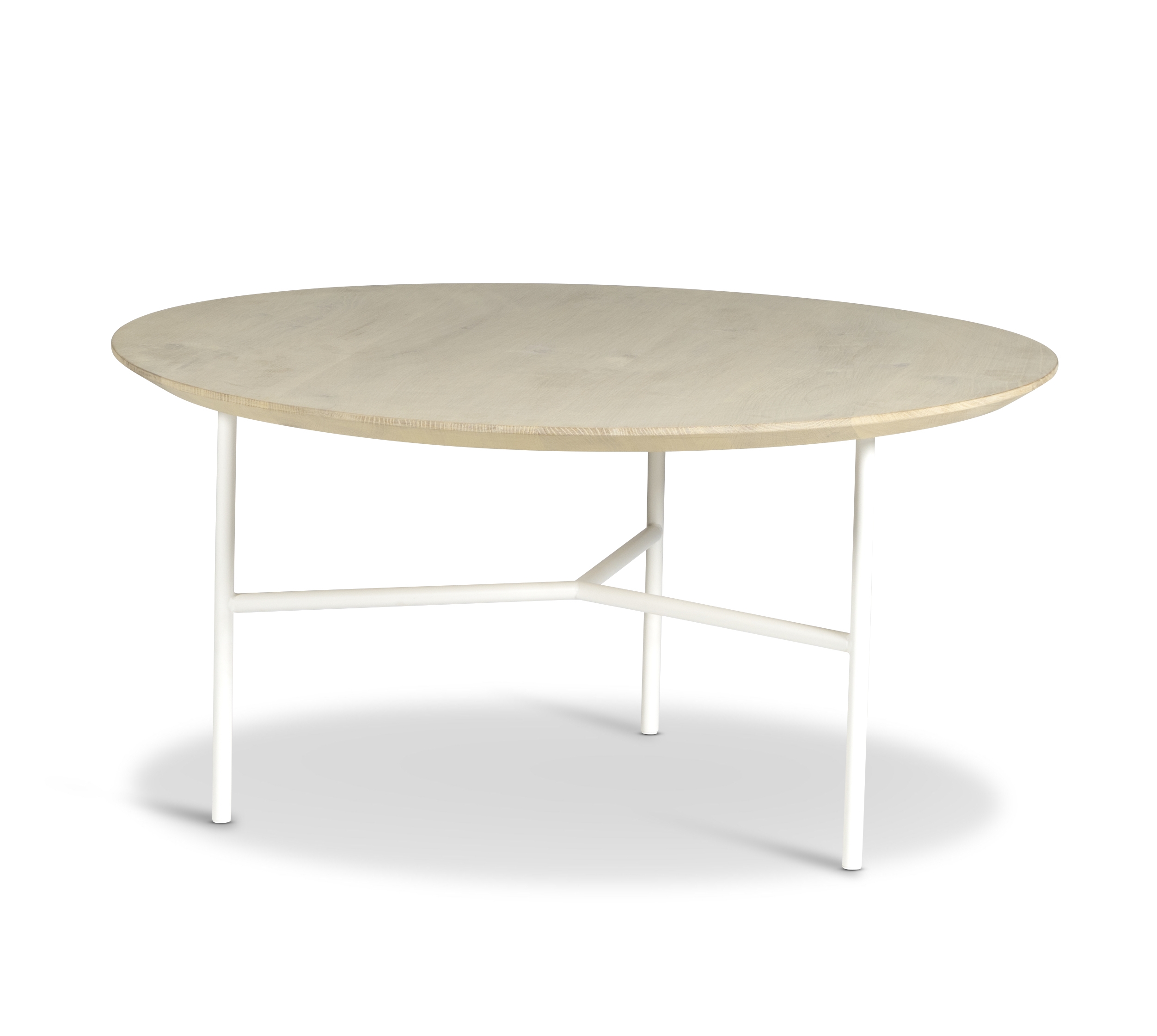 Tribeca Soffbord Såpad Ek/Vit Ø80