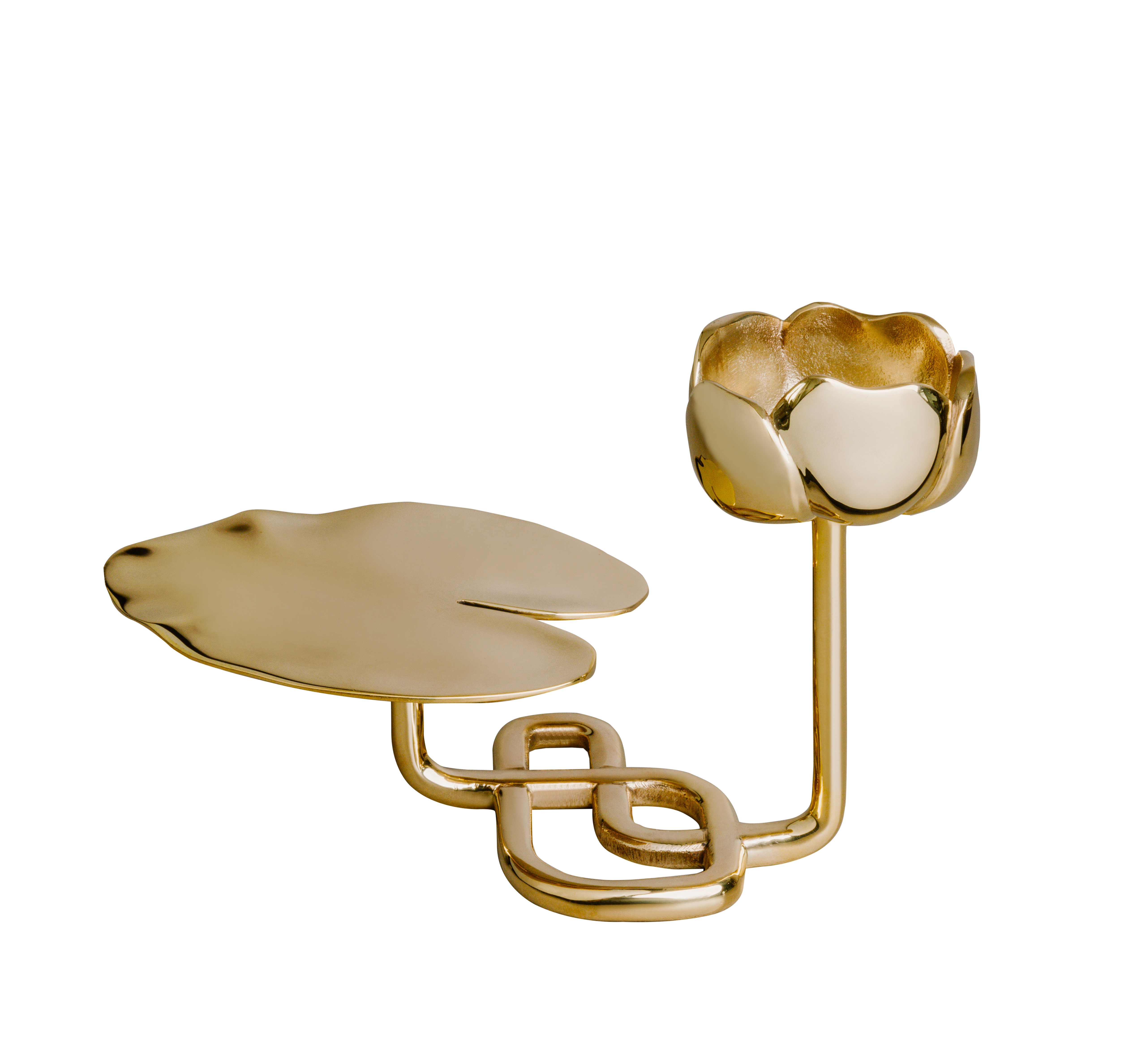 Hilke Collection - Ninfea No.1 Ljusstake Mässing - Guld