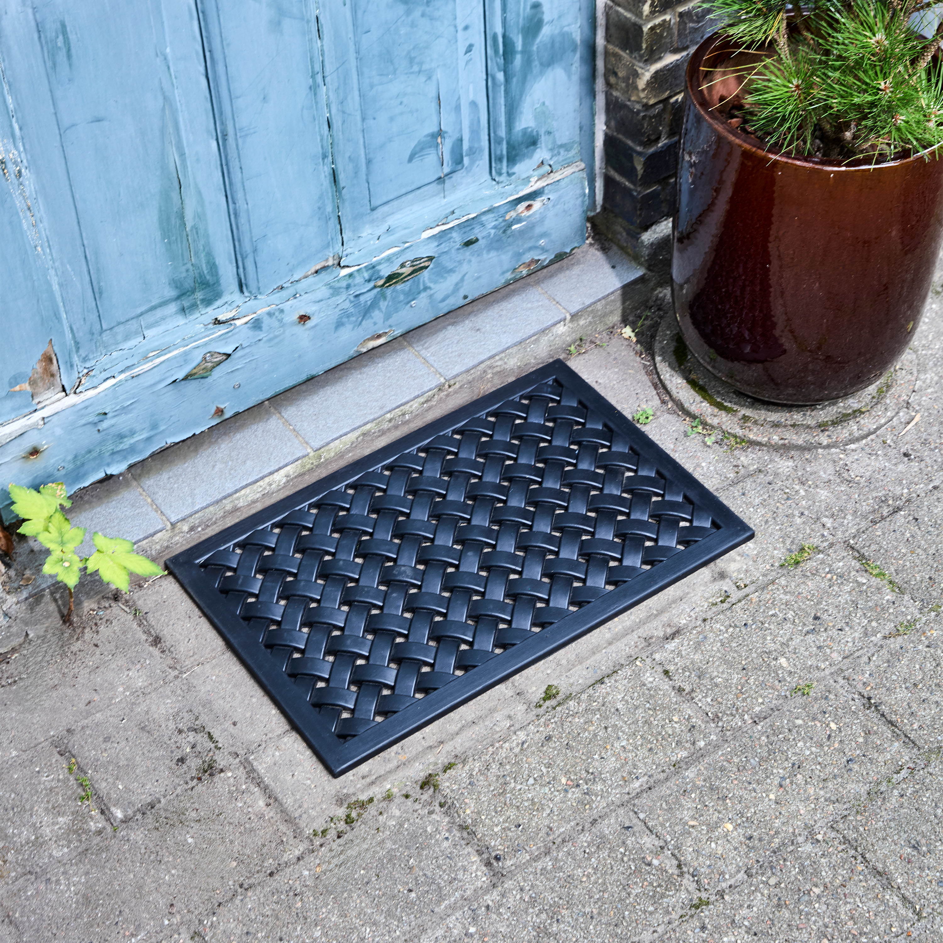 House Doctor Braid Eteismatto Musta 60x40