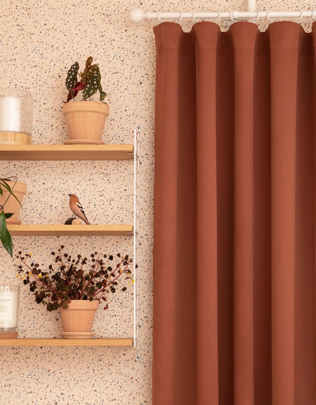 Hasta Home Dokie Gardinhøyde Rustrød 250cm