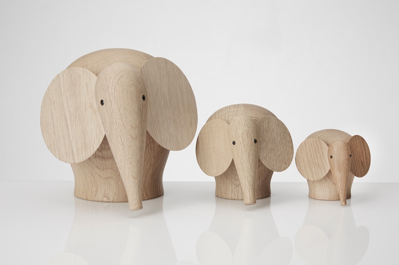 Woud Nunu Elephant -koriste 16cm