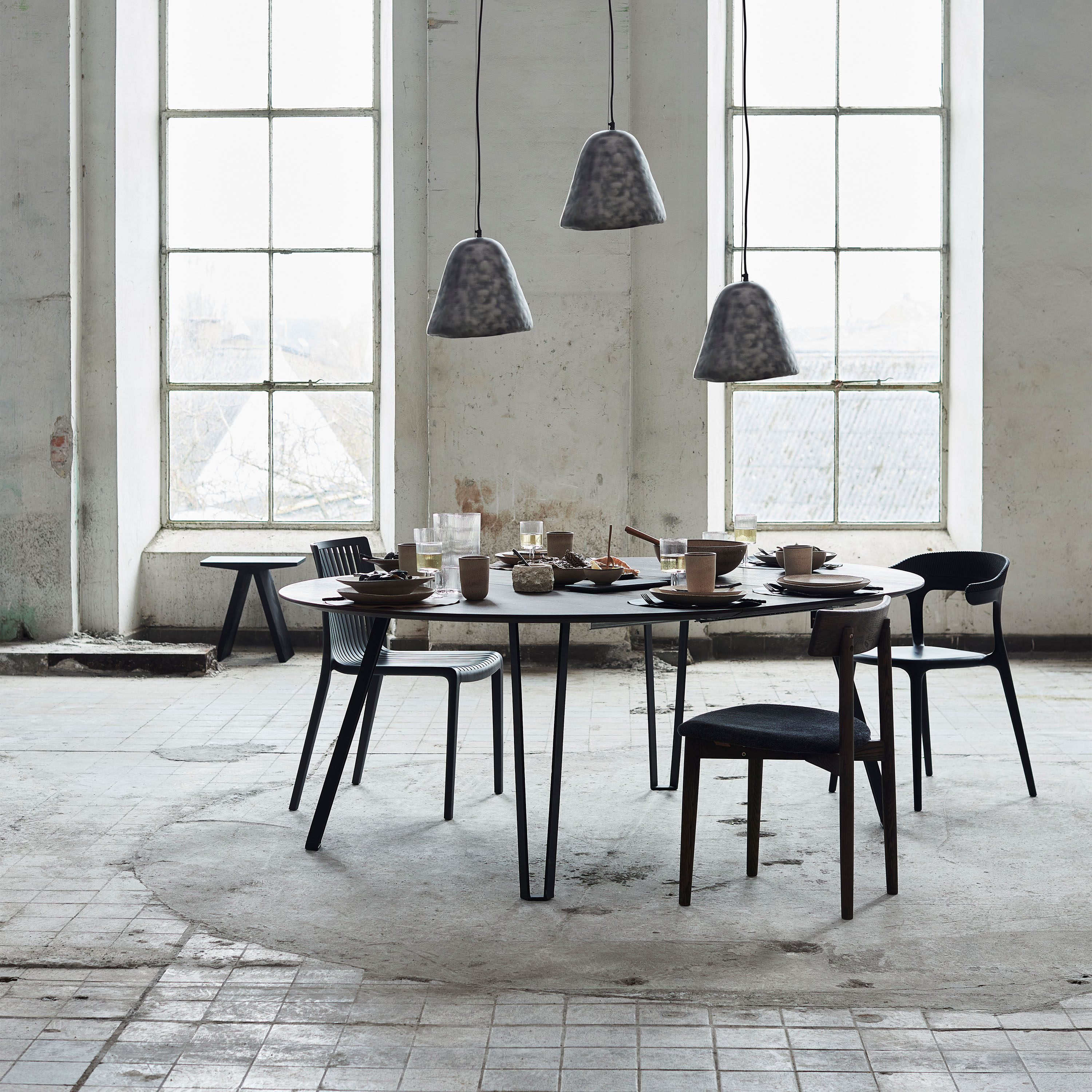 Muubs Tetra Ruokatuoli Dark Oil/Granite Oak