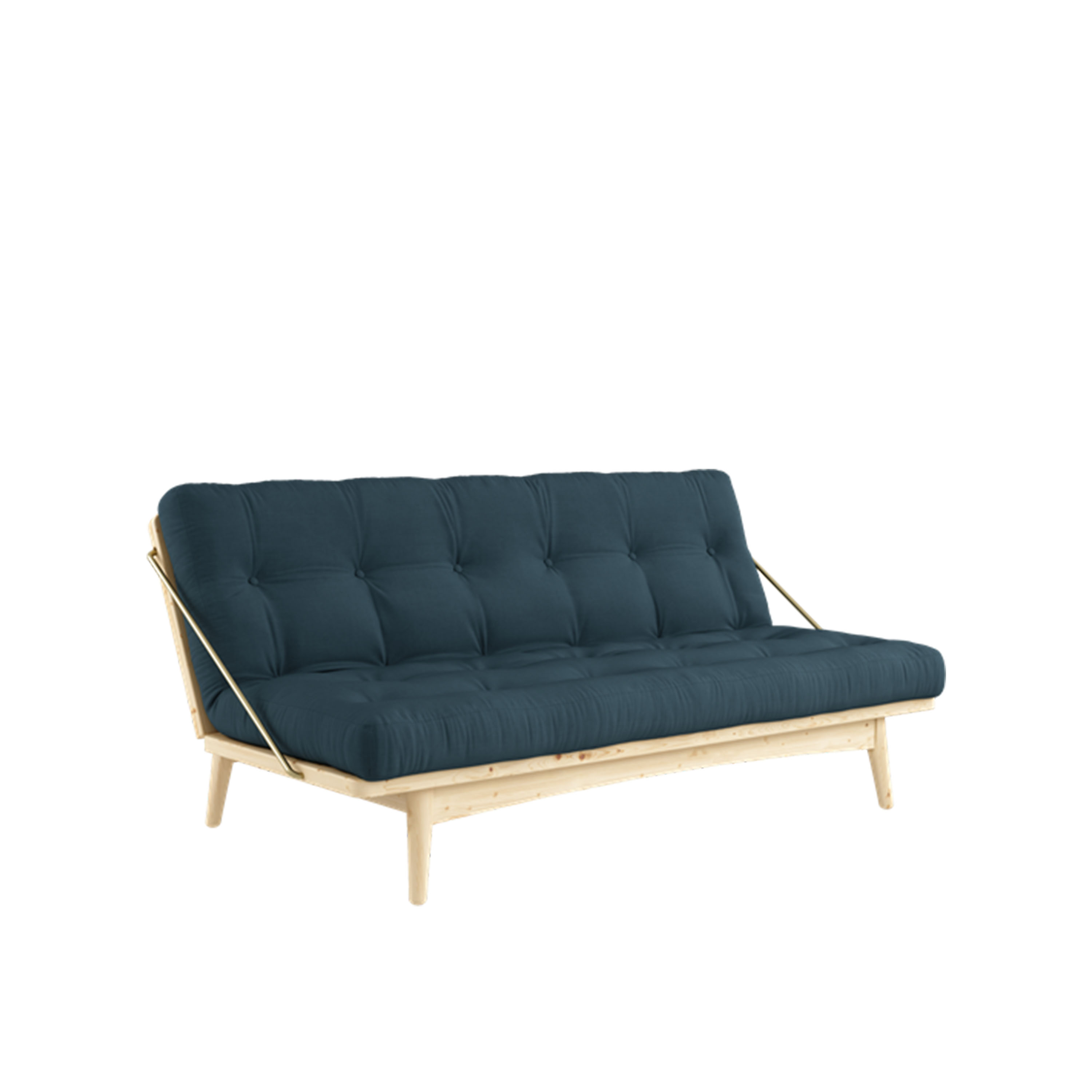 Folk Sovesofa Natur/Petrol Blue 190cm