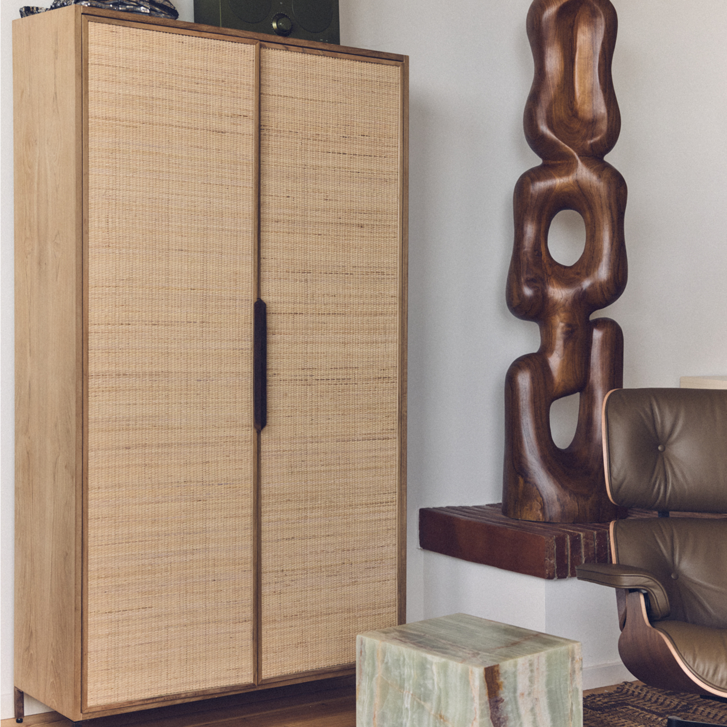 HKliving Pioneer Skap Rattan 100x180