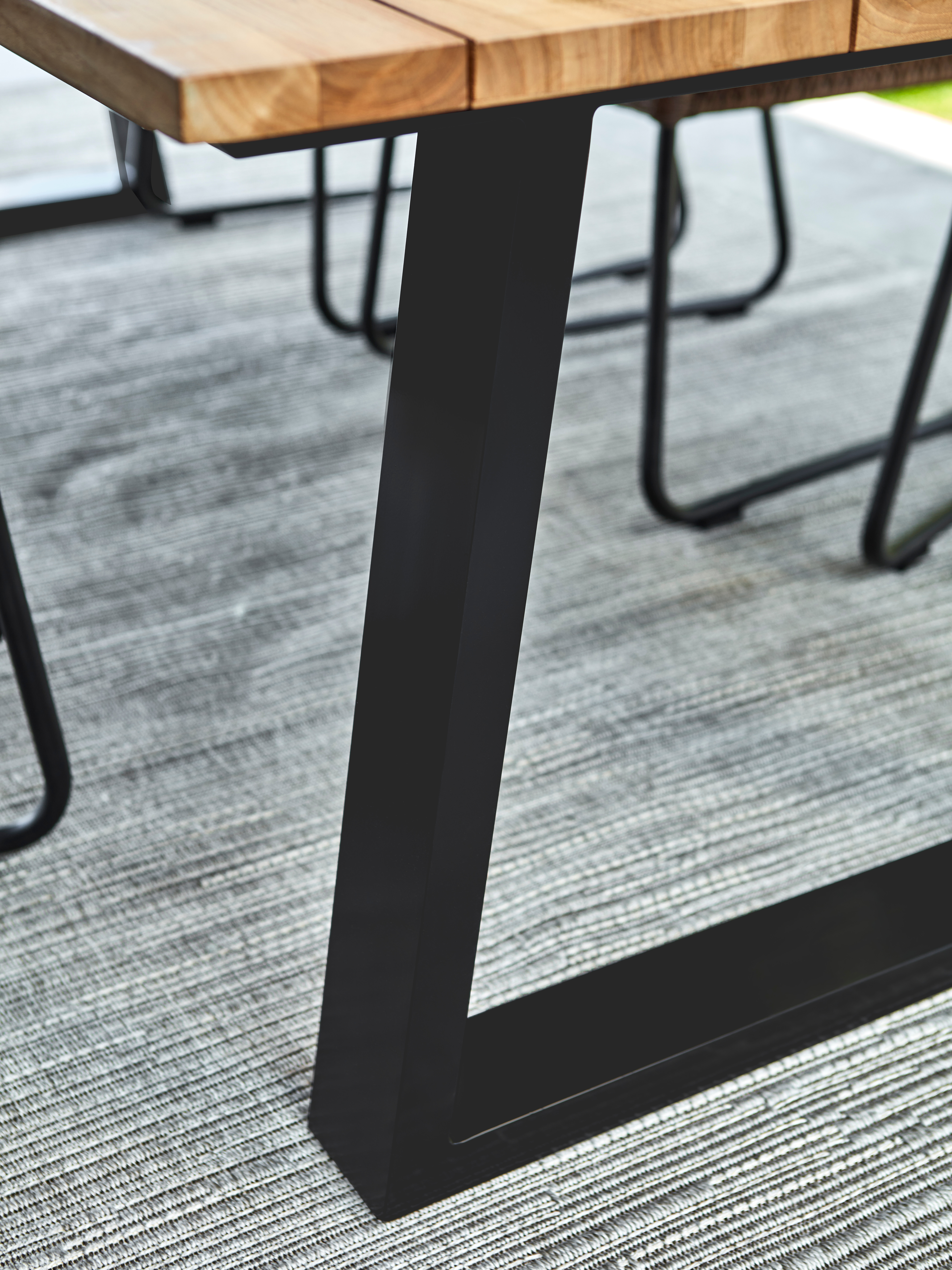 Brafab Laurion Matbord Svart/teak 230cm