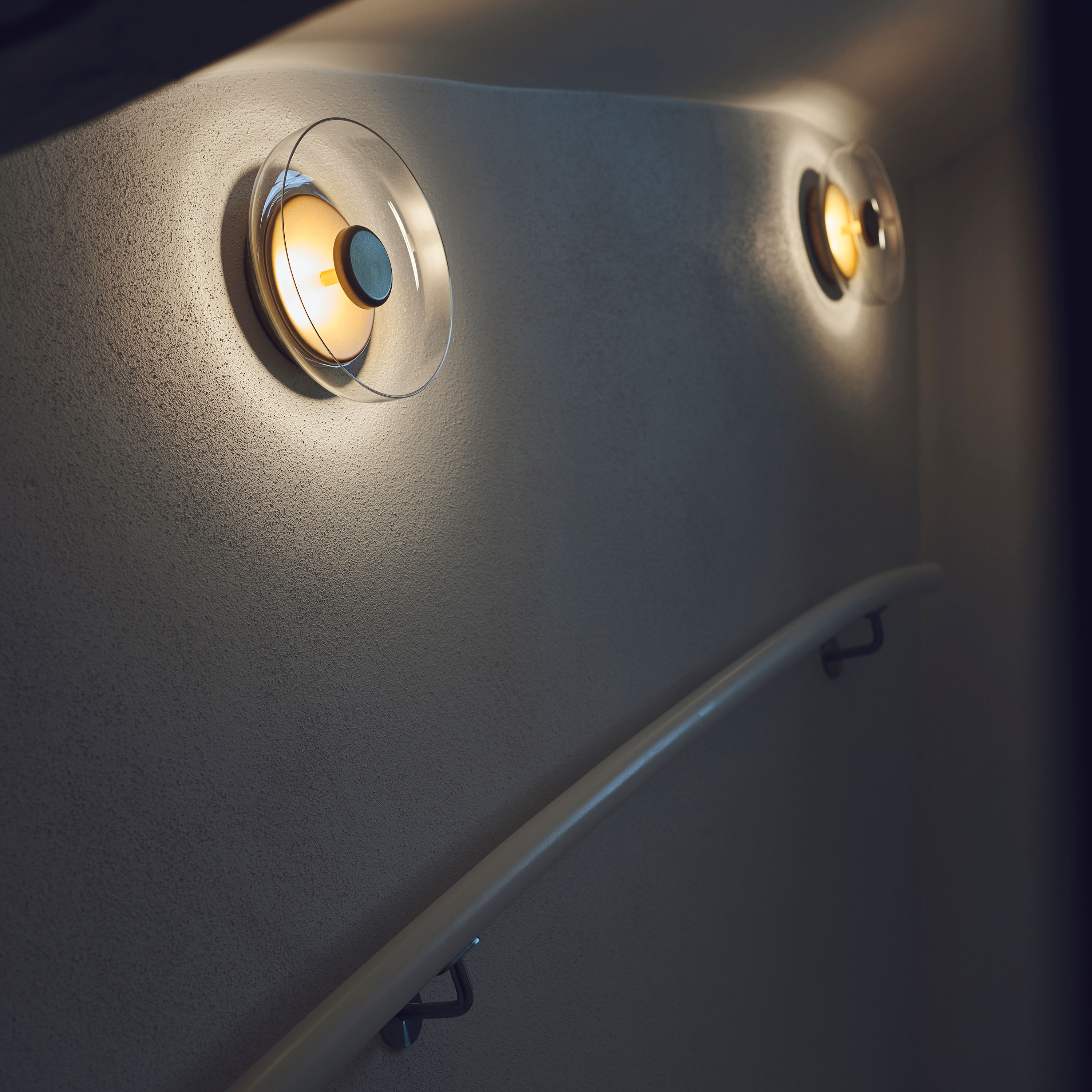 Nuura Blossi Vägglampa Nordic Gold/Clear Ø23