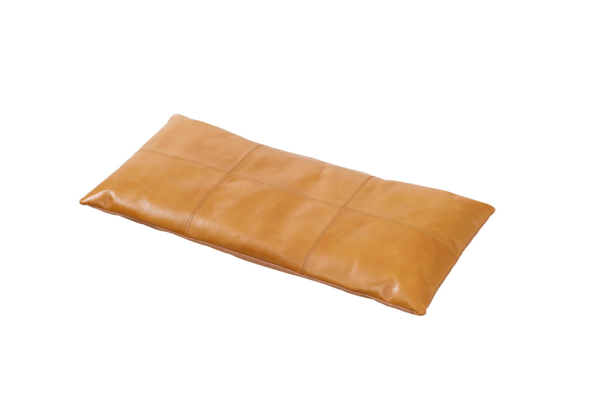 Cinas - Sittsdyna Bank Leder Hellbraun 73x35cm - Stuhlkissen
