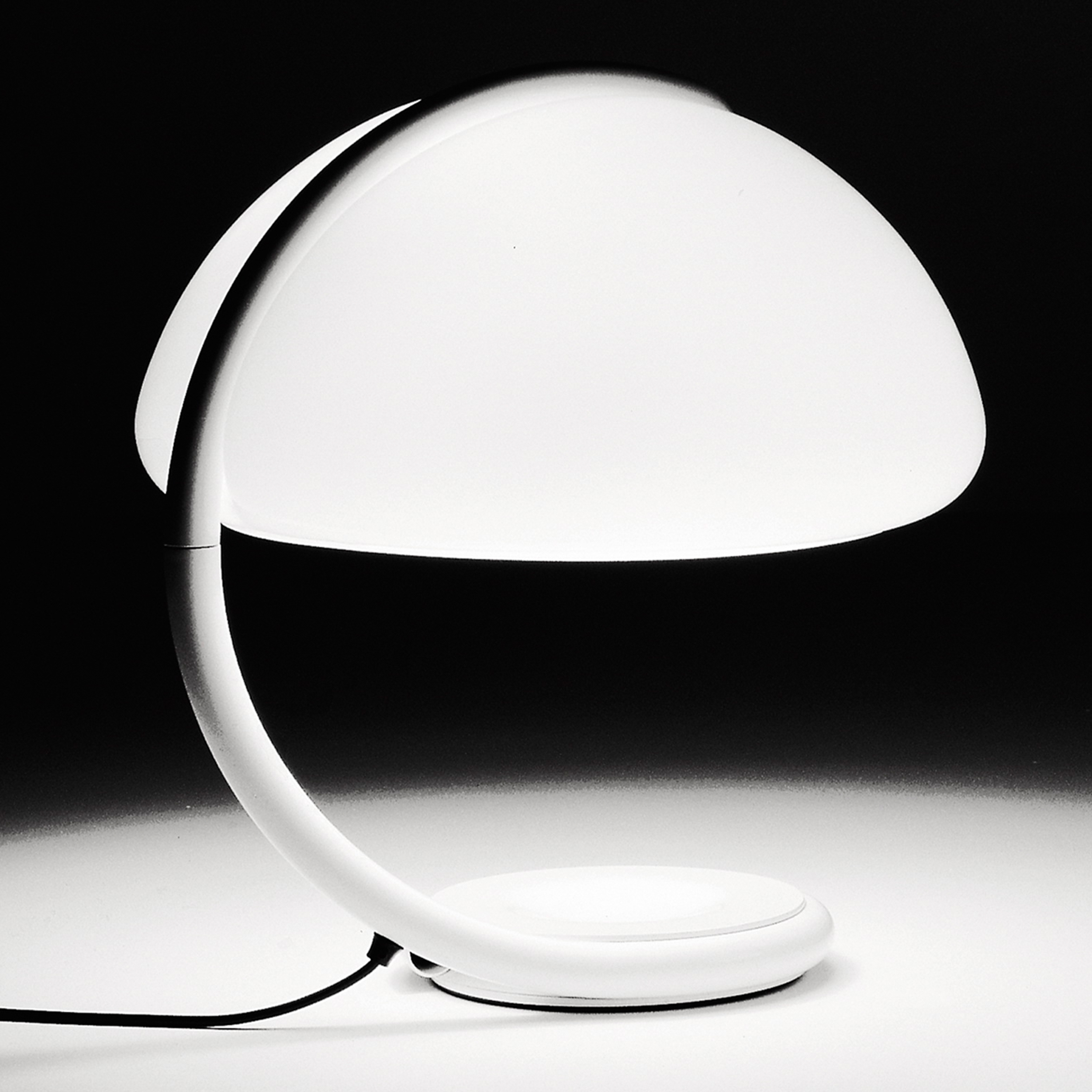 Martinelli Luce Serpente Tischlampe Weiß