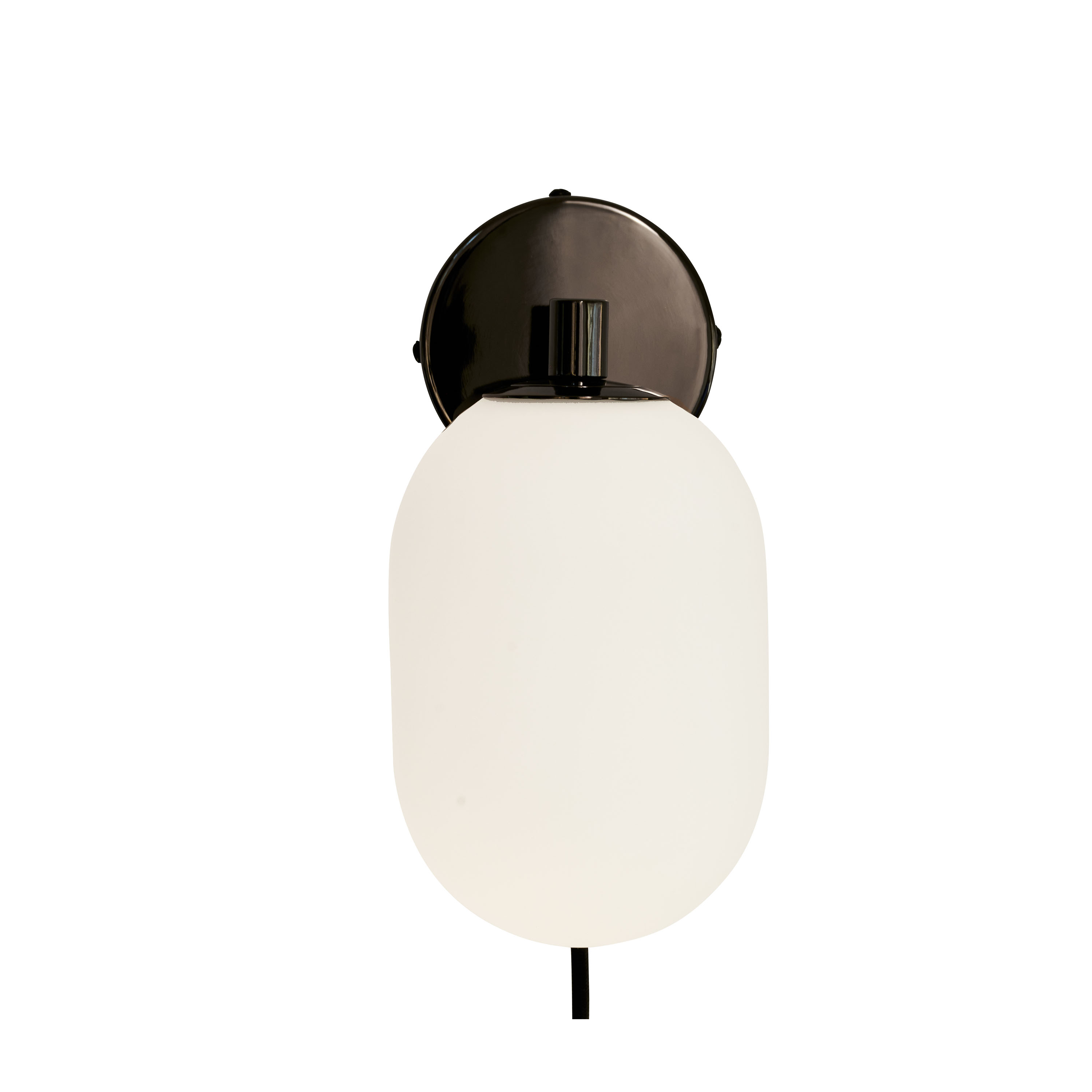 Noor Vägglampa Opal/Black 24cm