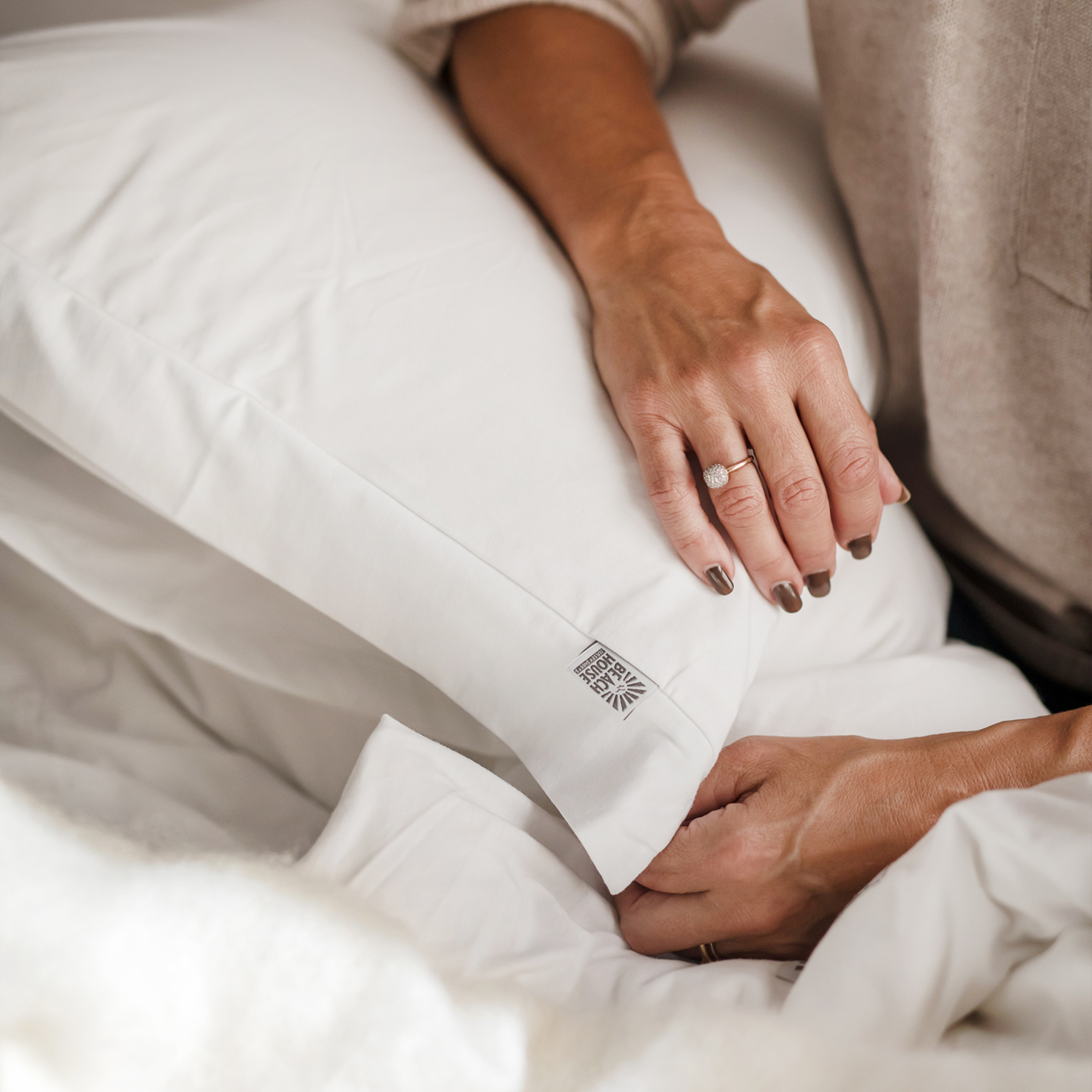 Beach House Company Plain Påslakan White Enkel