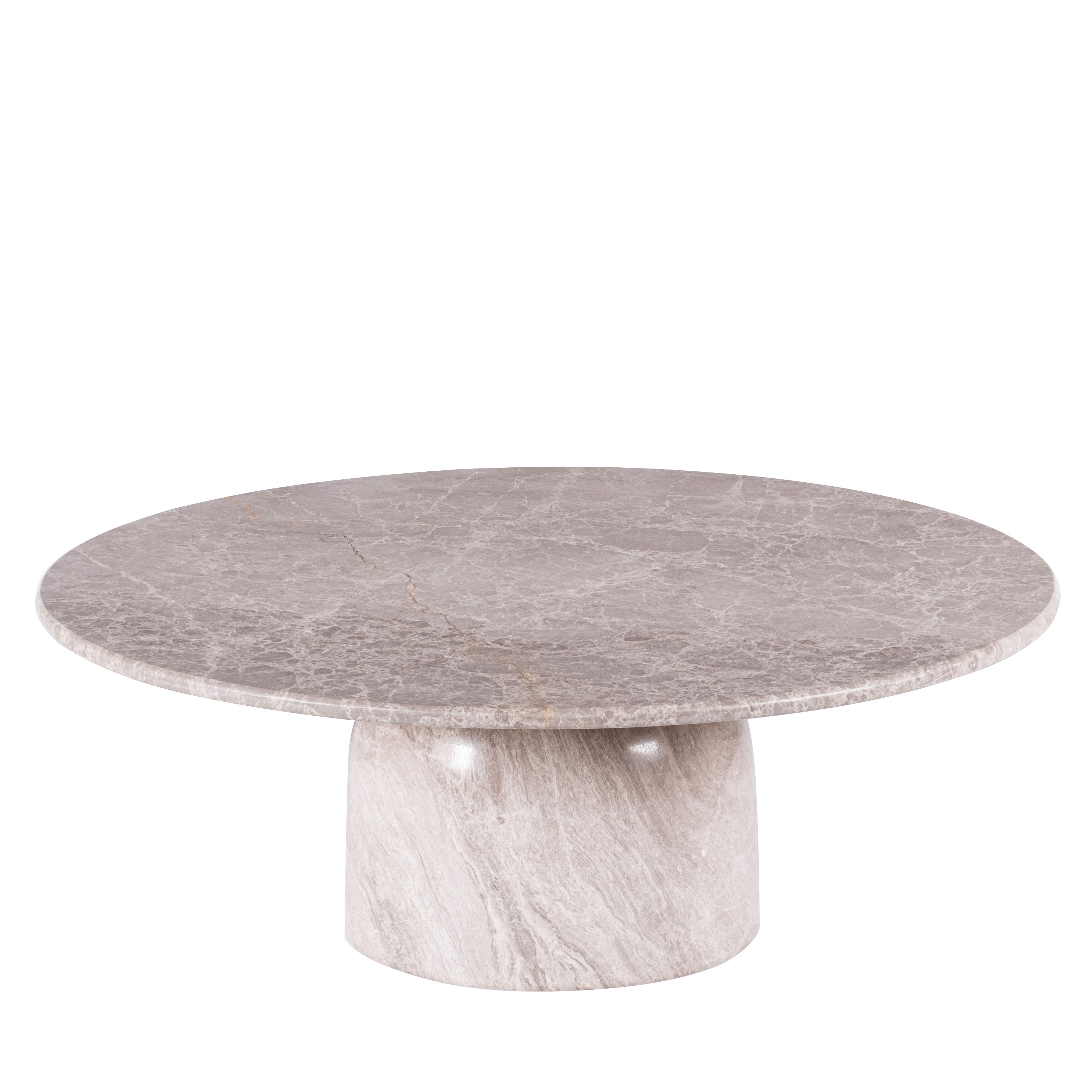 Nicola Couchtisch Marmor Greige Ø110