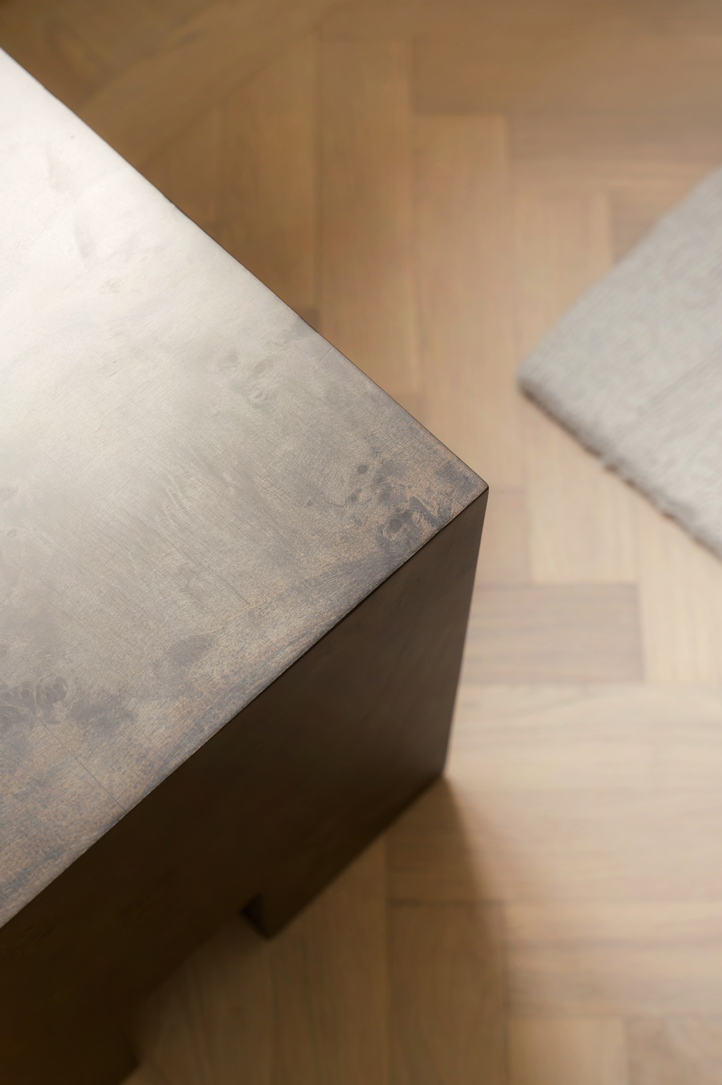 Sleepo Collection Chunky Sivupöytä Ruskeaksi Petsattu Poppeli 40x40 cm