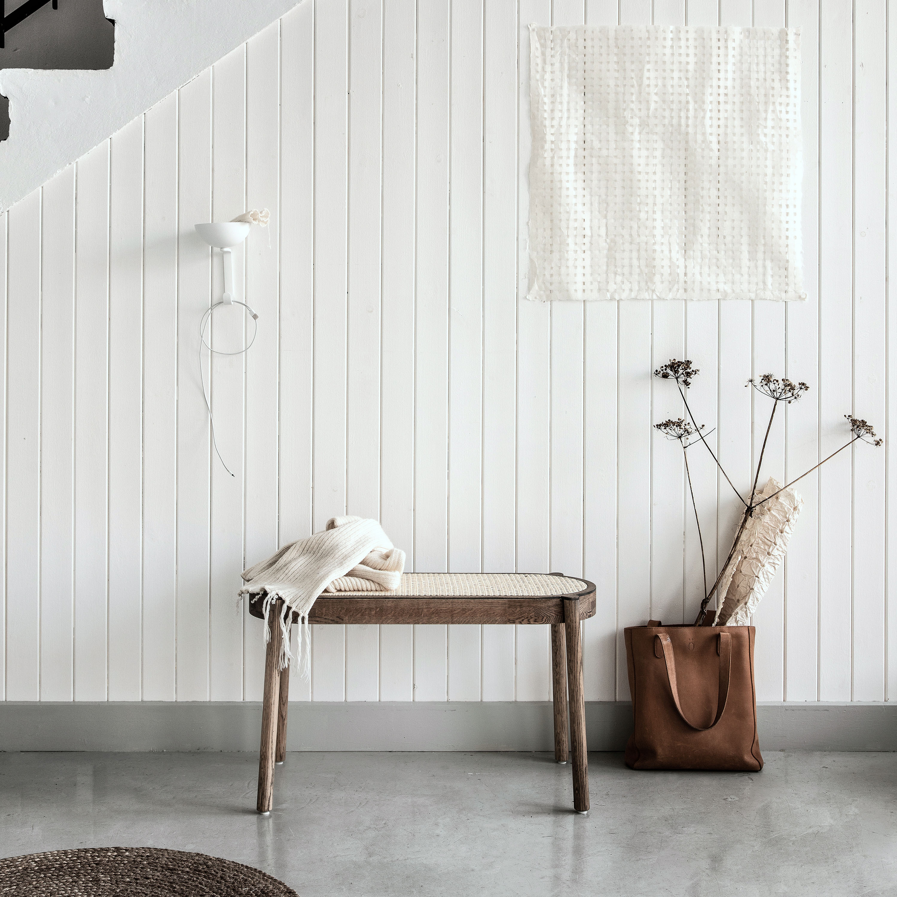 Northern Pal Benk Smoked Oak/Light Mesh 80cm