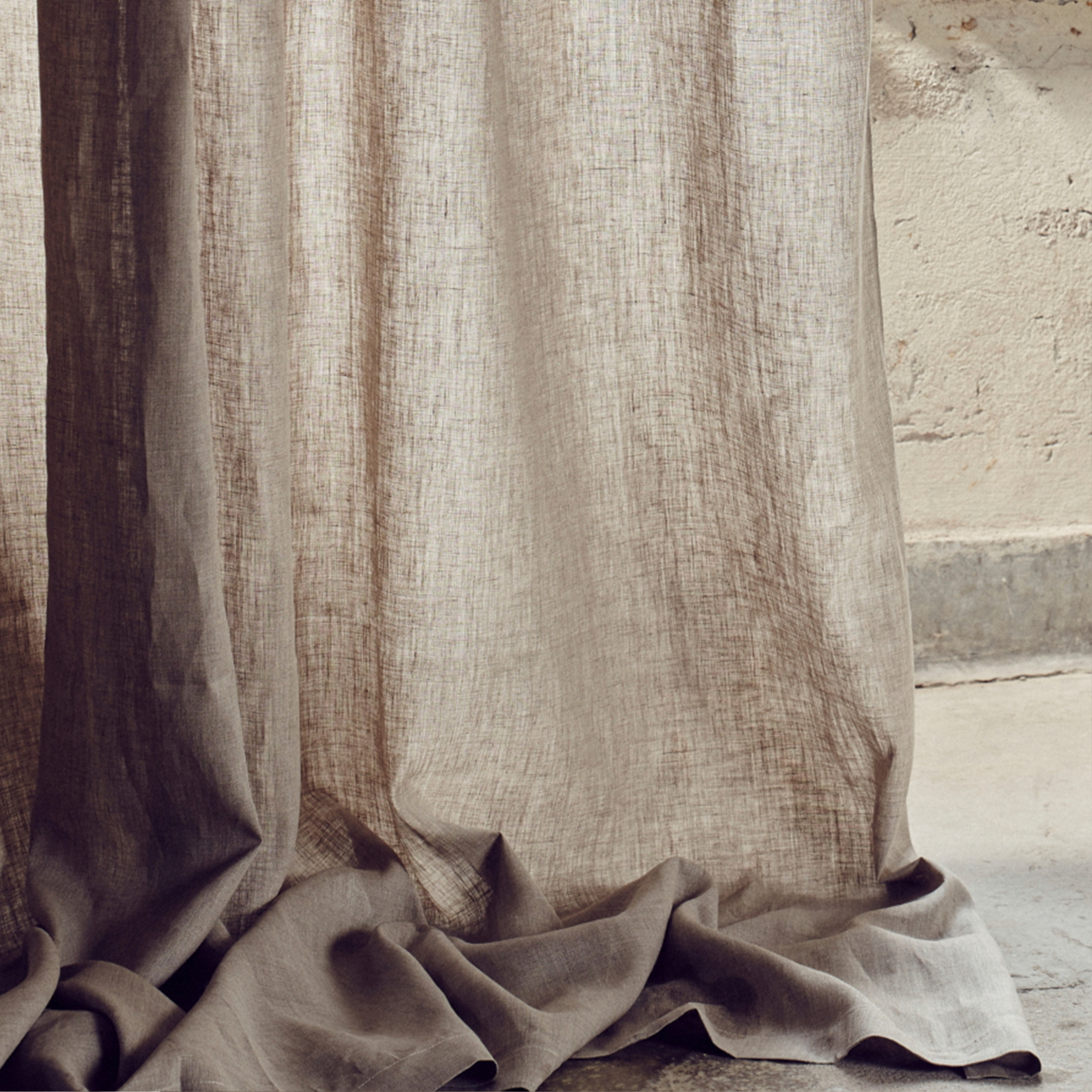 Lovely Linen - Airy Gardinlängd Linne Natural Beige 260x280