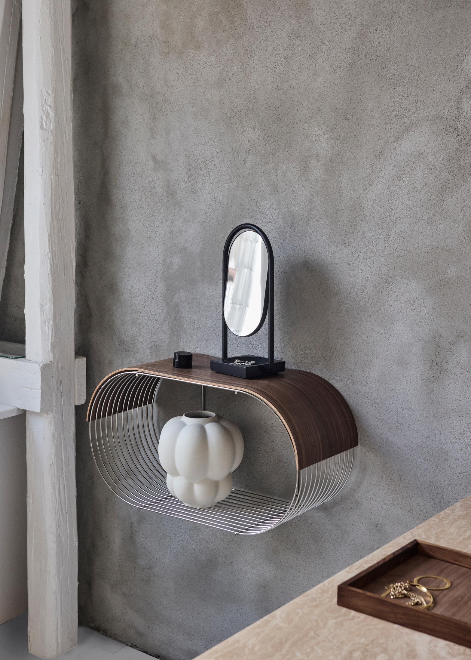 AYTM Curva Topplatte Holz Nussbaum 62x25