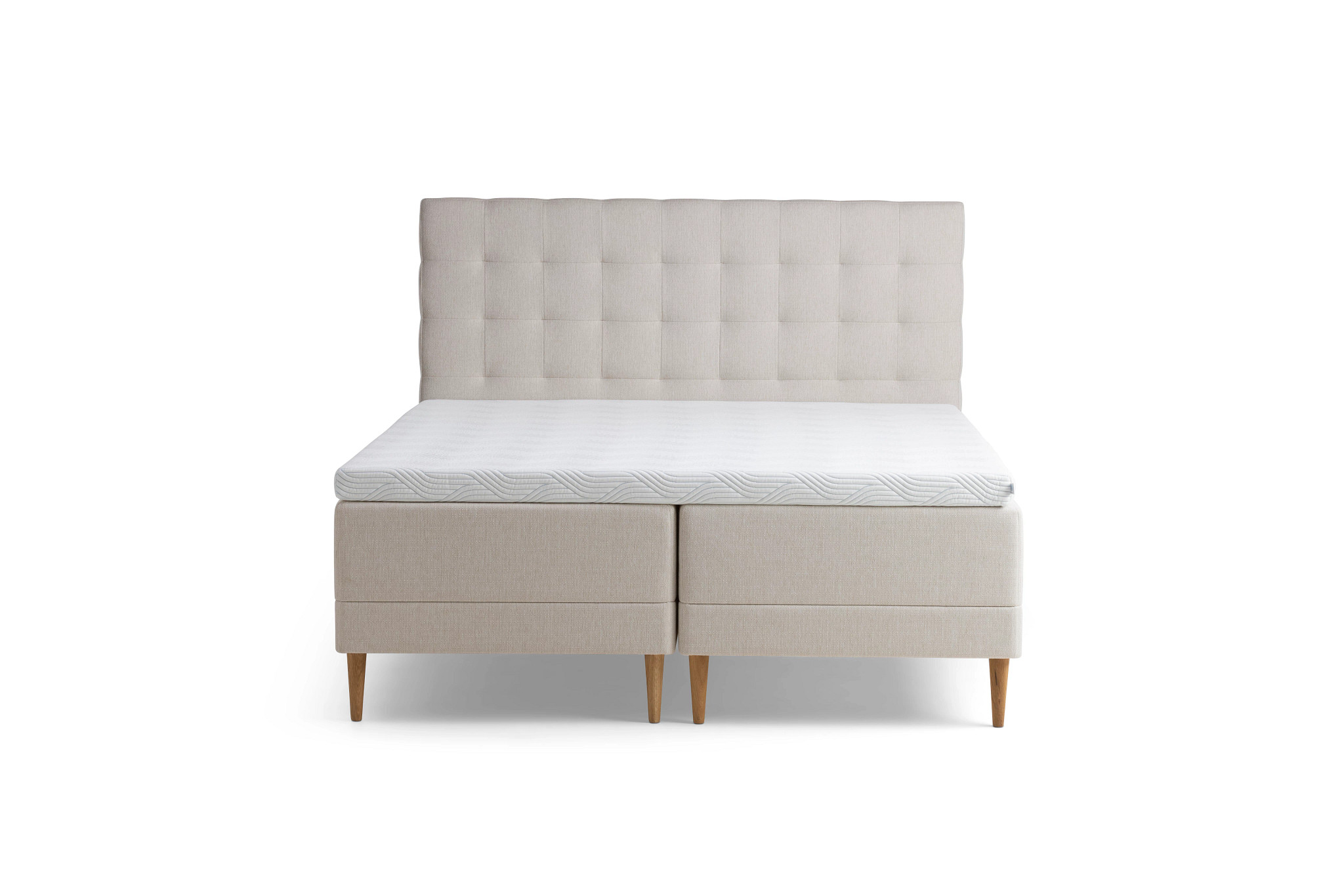 Tempur Promise Ramsäng Ivory 90x200 Pro Plus SmartCool 8cm Mjuk Metallben Krom 19cm