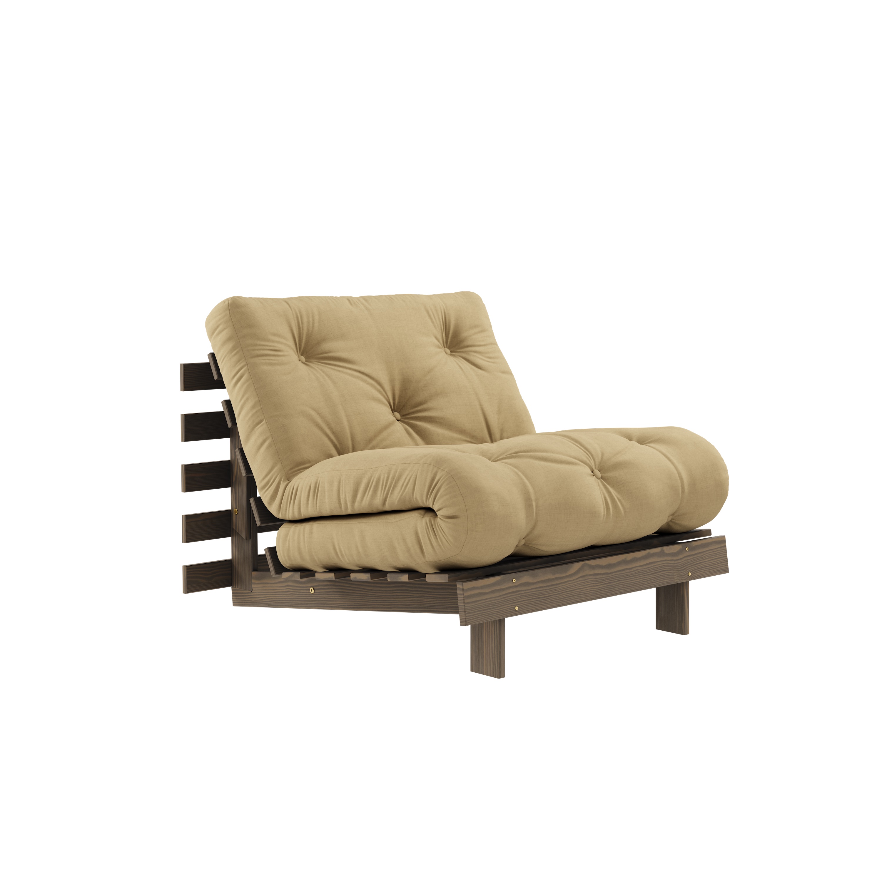 Karup Design - Roots Nojatuoli Ruskea/Wheat Beige 90cm - Tall, Textil - Vuodesohvat