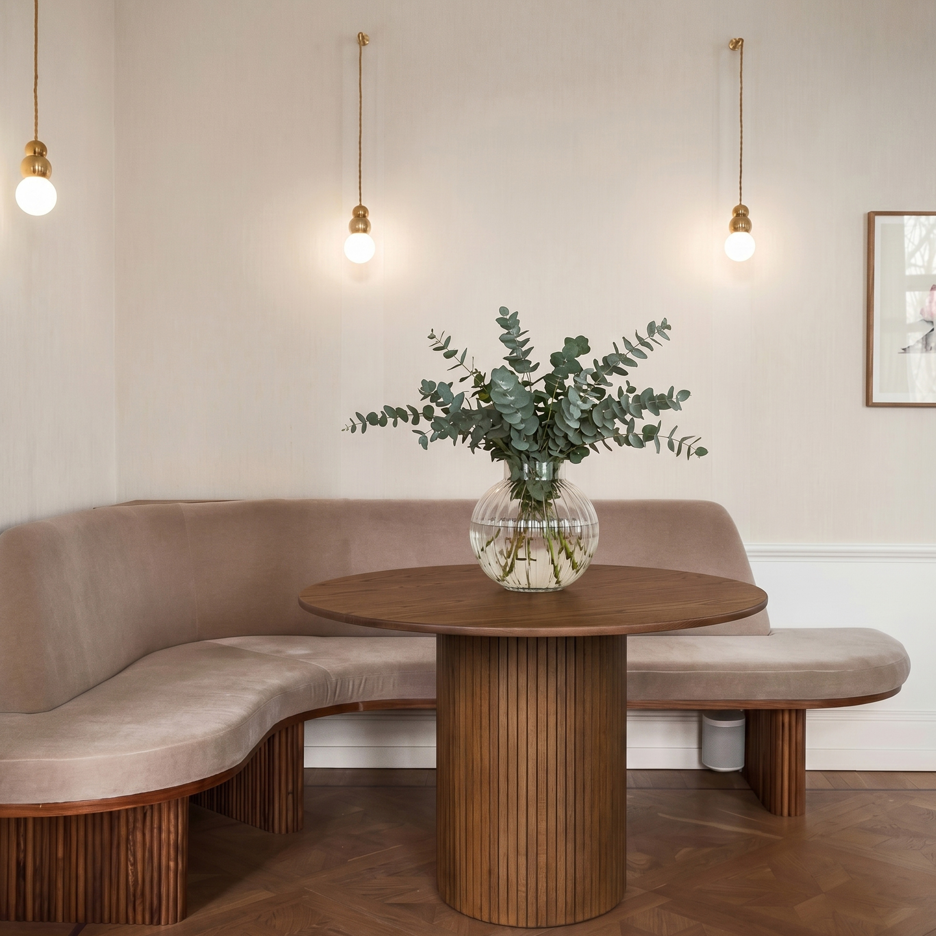 Sleepo Collection Adele Matbord Valnöt Ø110