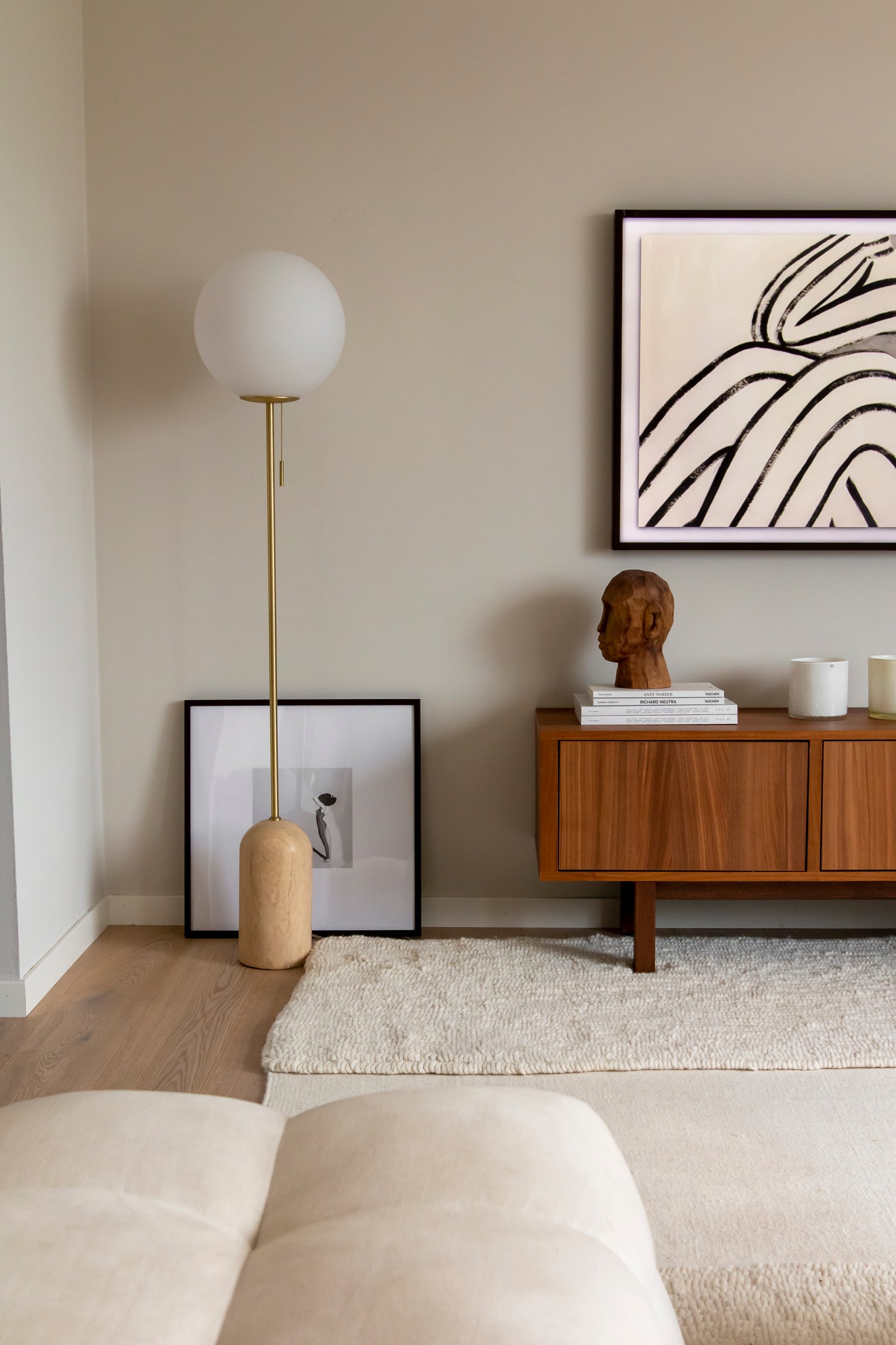 Globen Lighting Torrano Gulvlampe Beige/Hvit