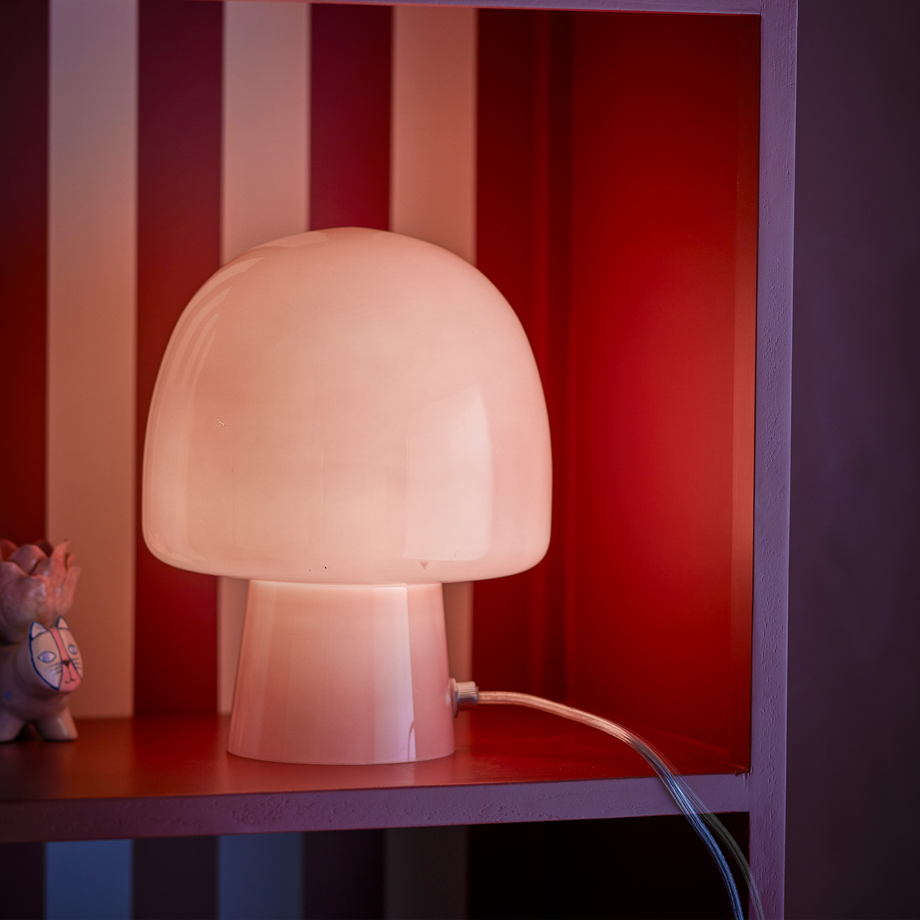 Bloomingville Paddy Bordlampe Glass Rose