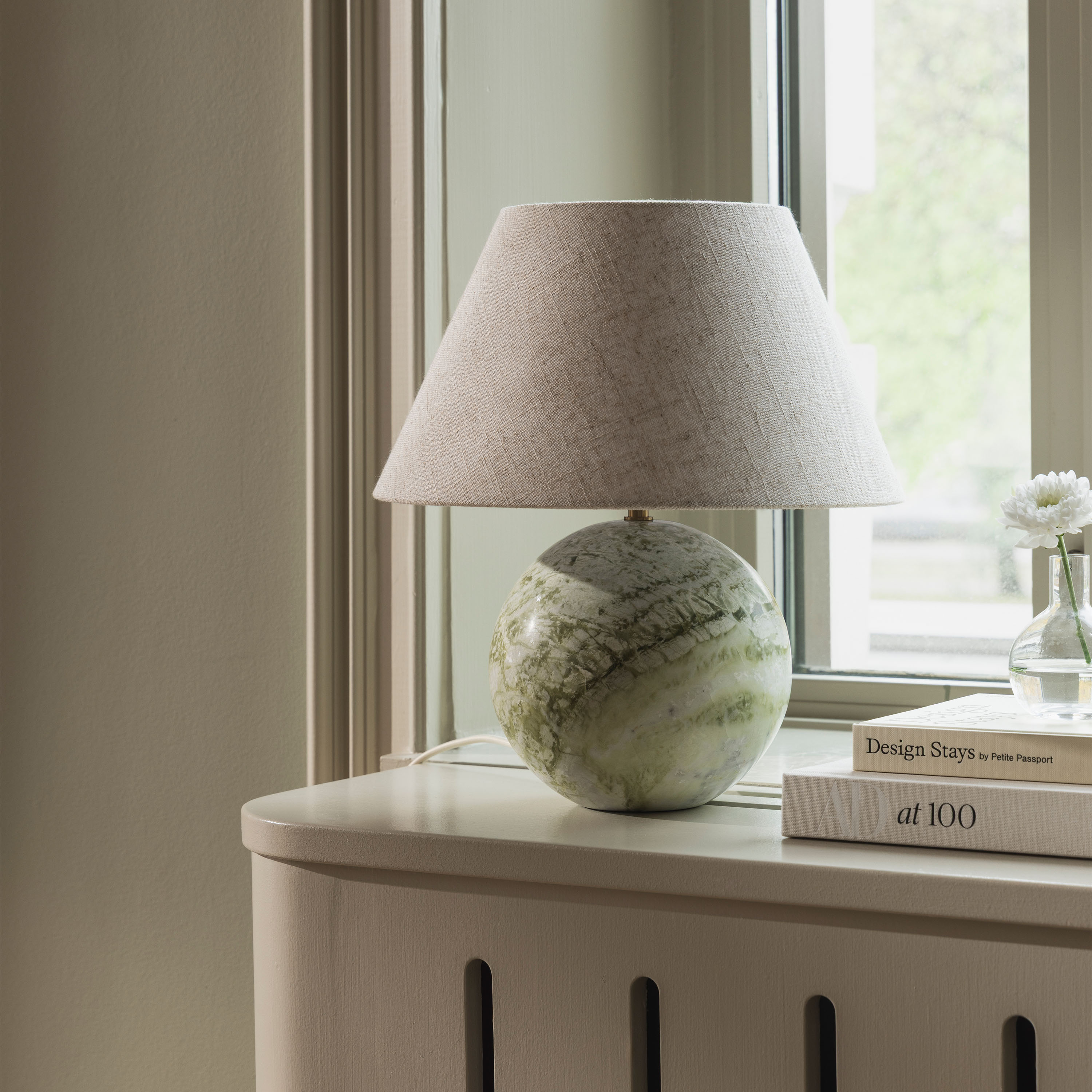 Globen Lighting Castello Bordslampa Ljusgrön marmor 35cm