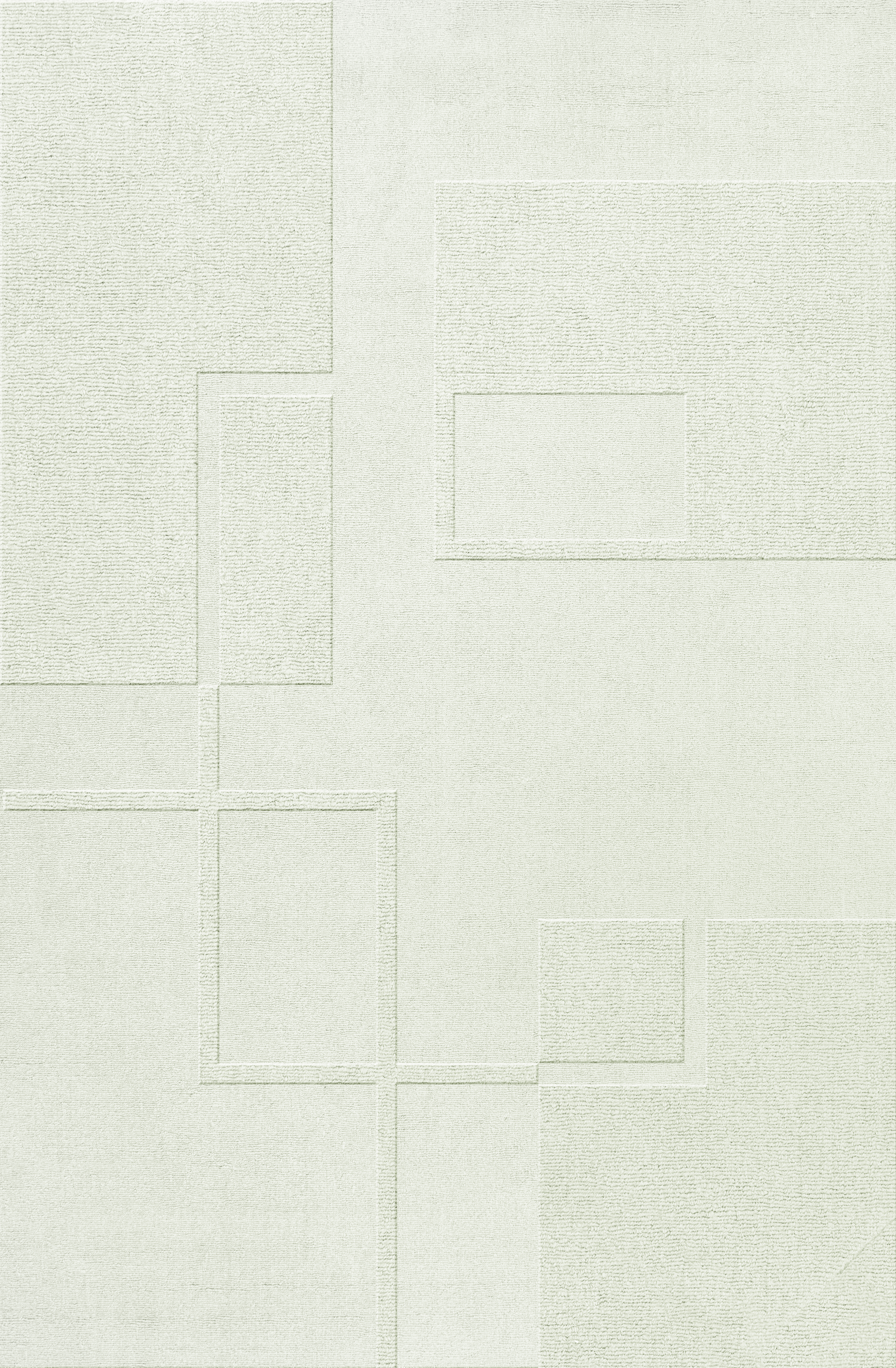 Layered - Swedish Grace Ullteppich Bone White 300x400 - Weiß - Wollteppiche