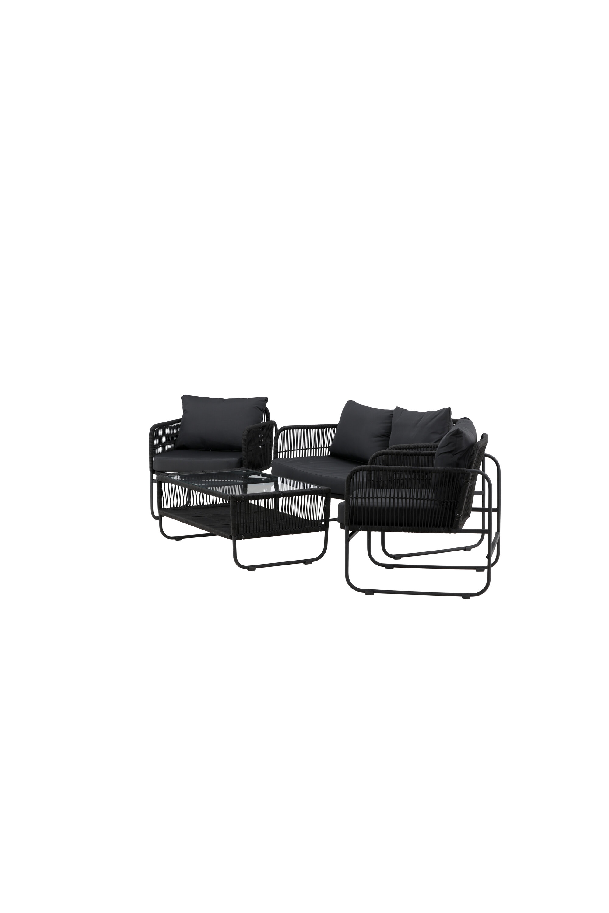 Venture Home Utah Lounge Set Svart