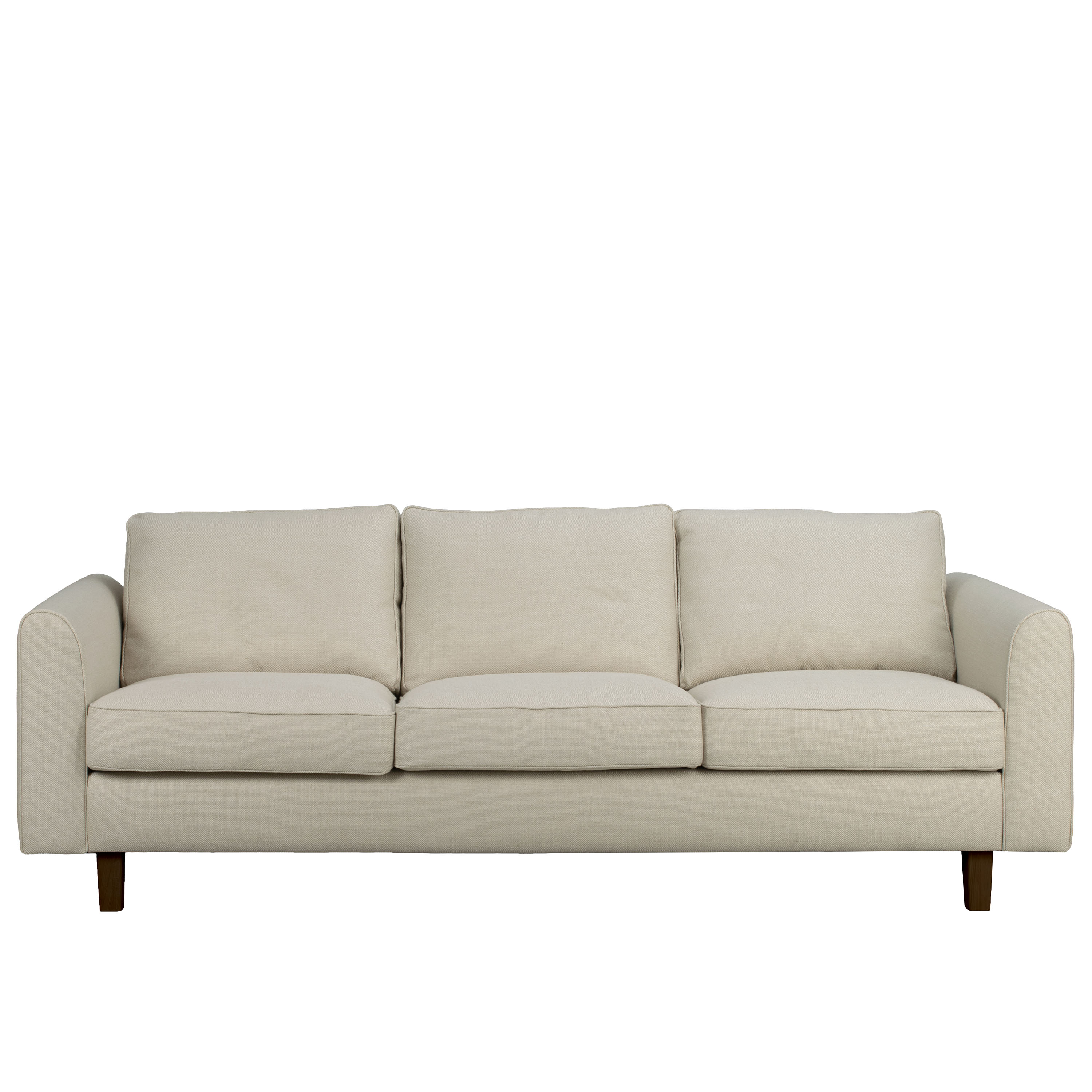 Irvine 3-sits Soffa Beige/Mörkbrun Ek