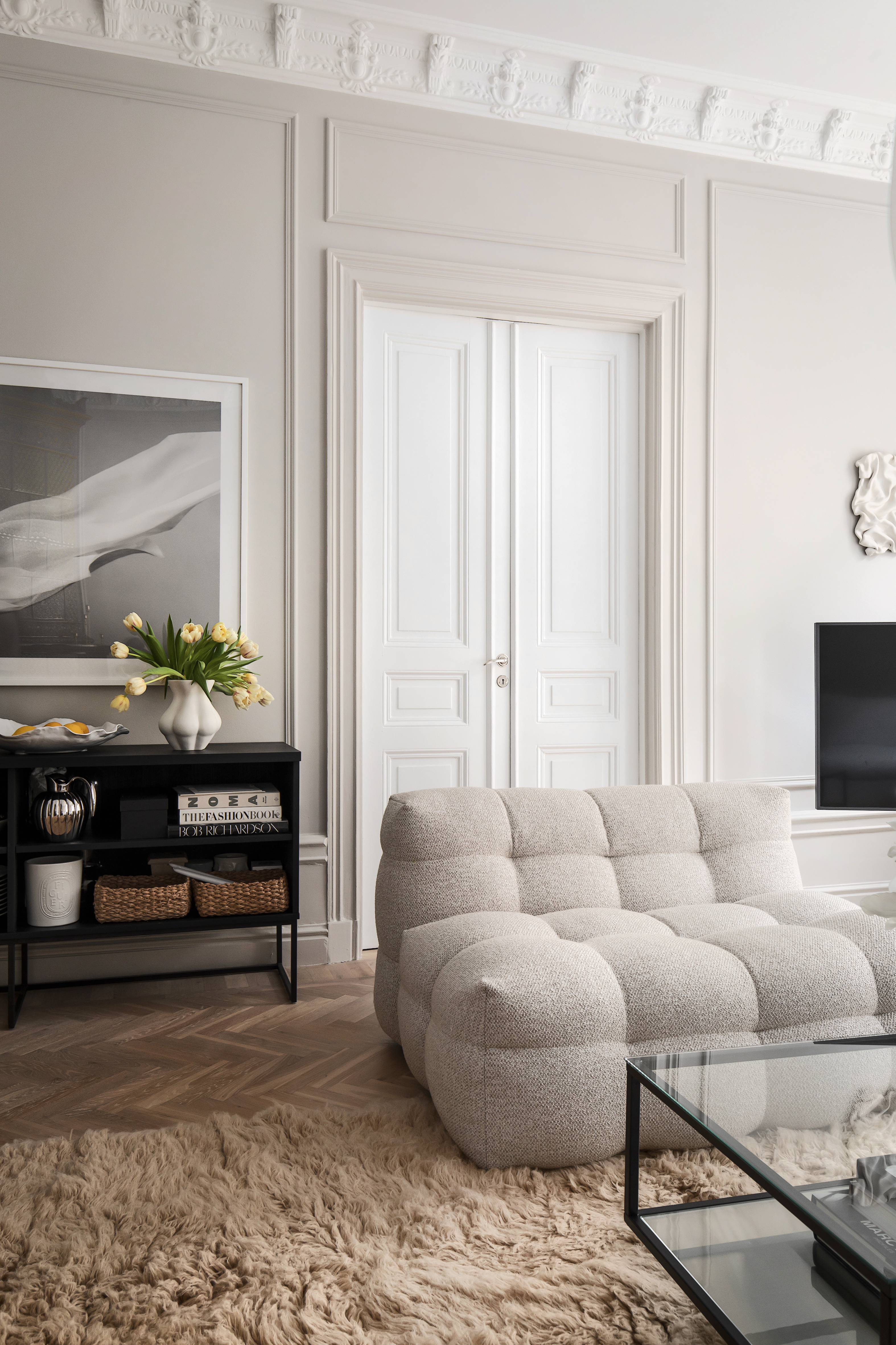 Sleepo Collection Billie Loungestol Beige Bouclé 120cm