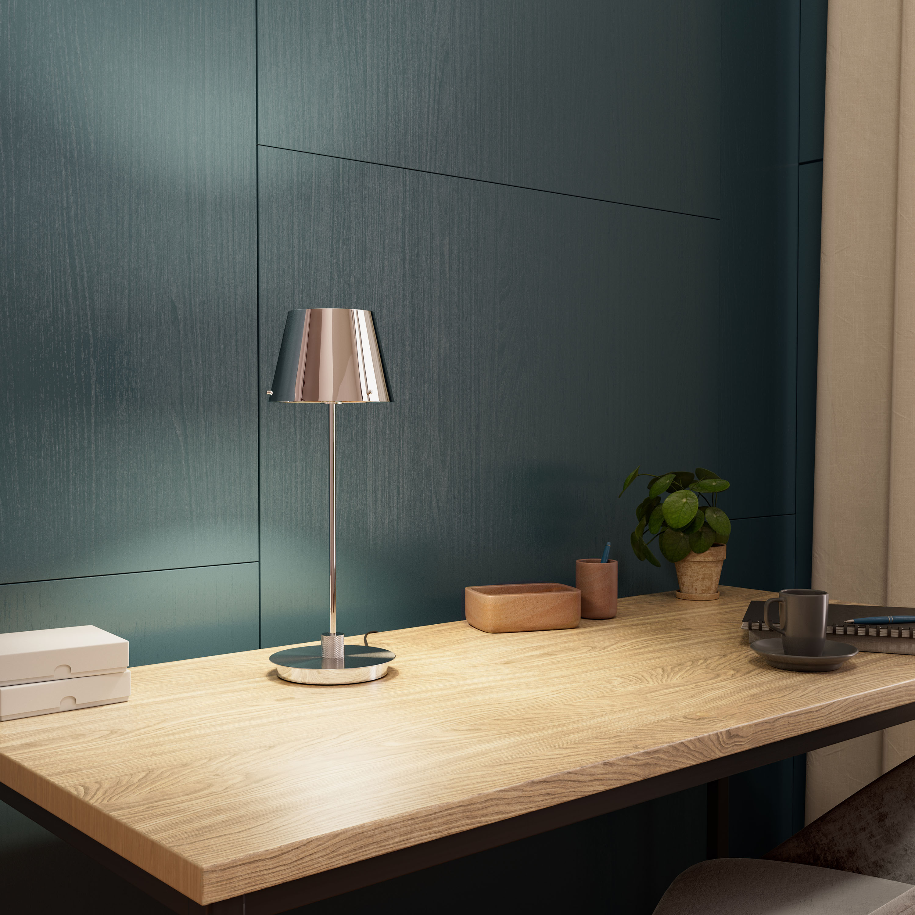 Herstal Gil il Grande Bordslampa Krom