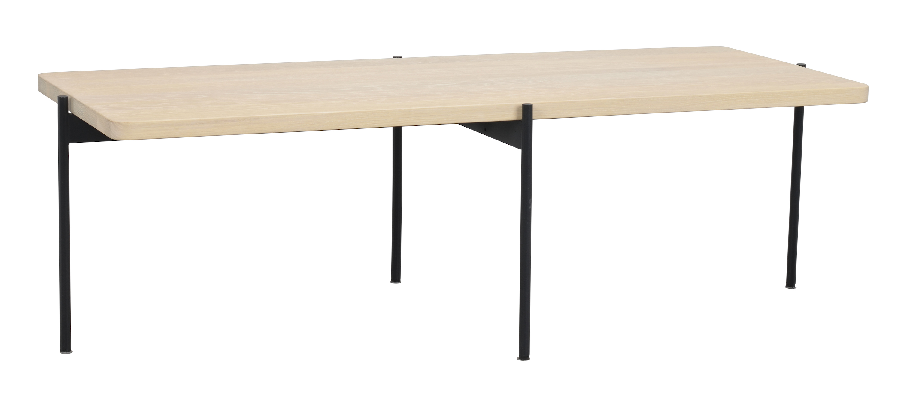 Rowico Home - Shelton Couchtisch Weißpigmentiert/Schwarz 145x60cm