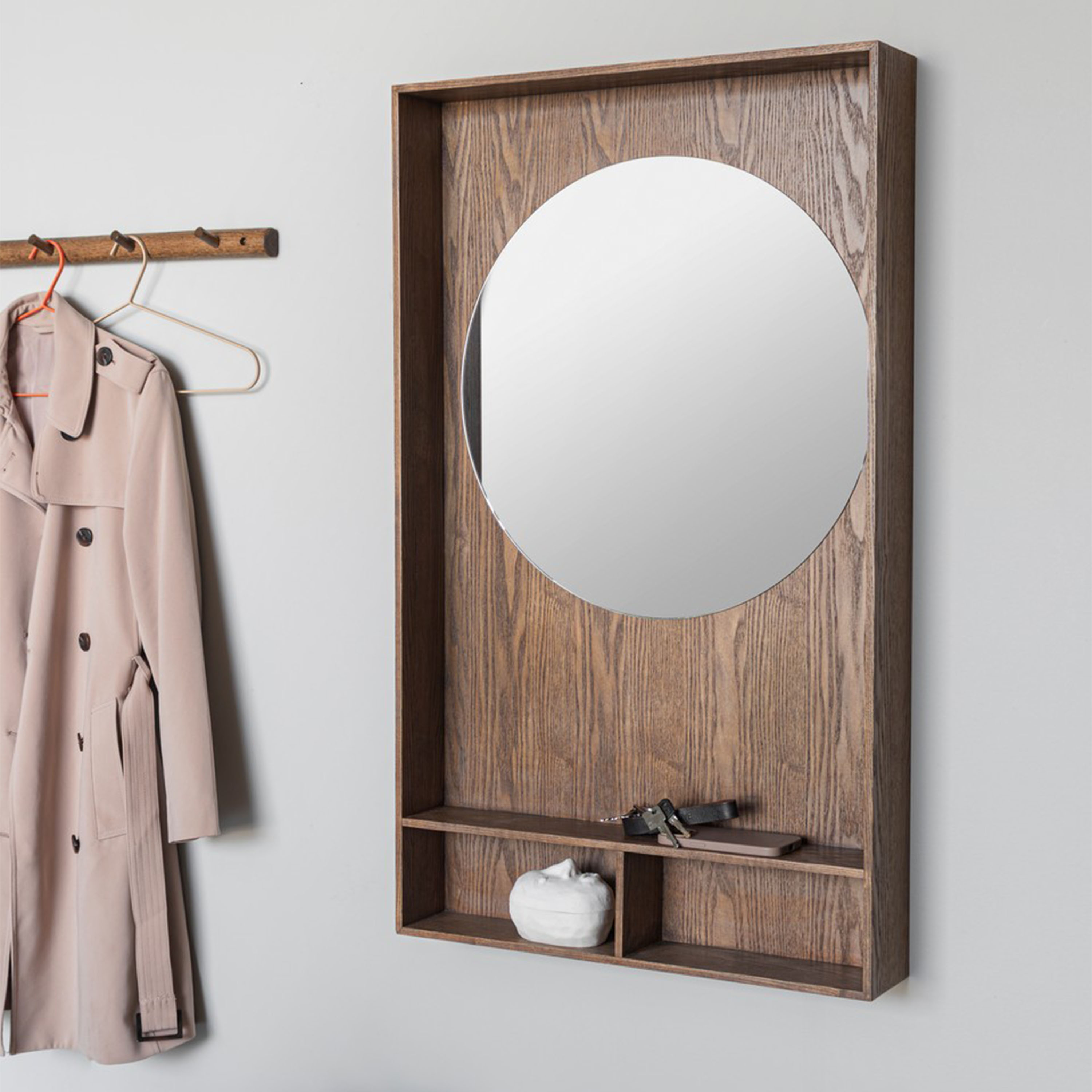 Mette Ditmer Show-me Spiegel mit Ablage Dunkel geölt Groß