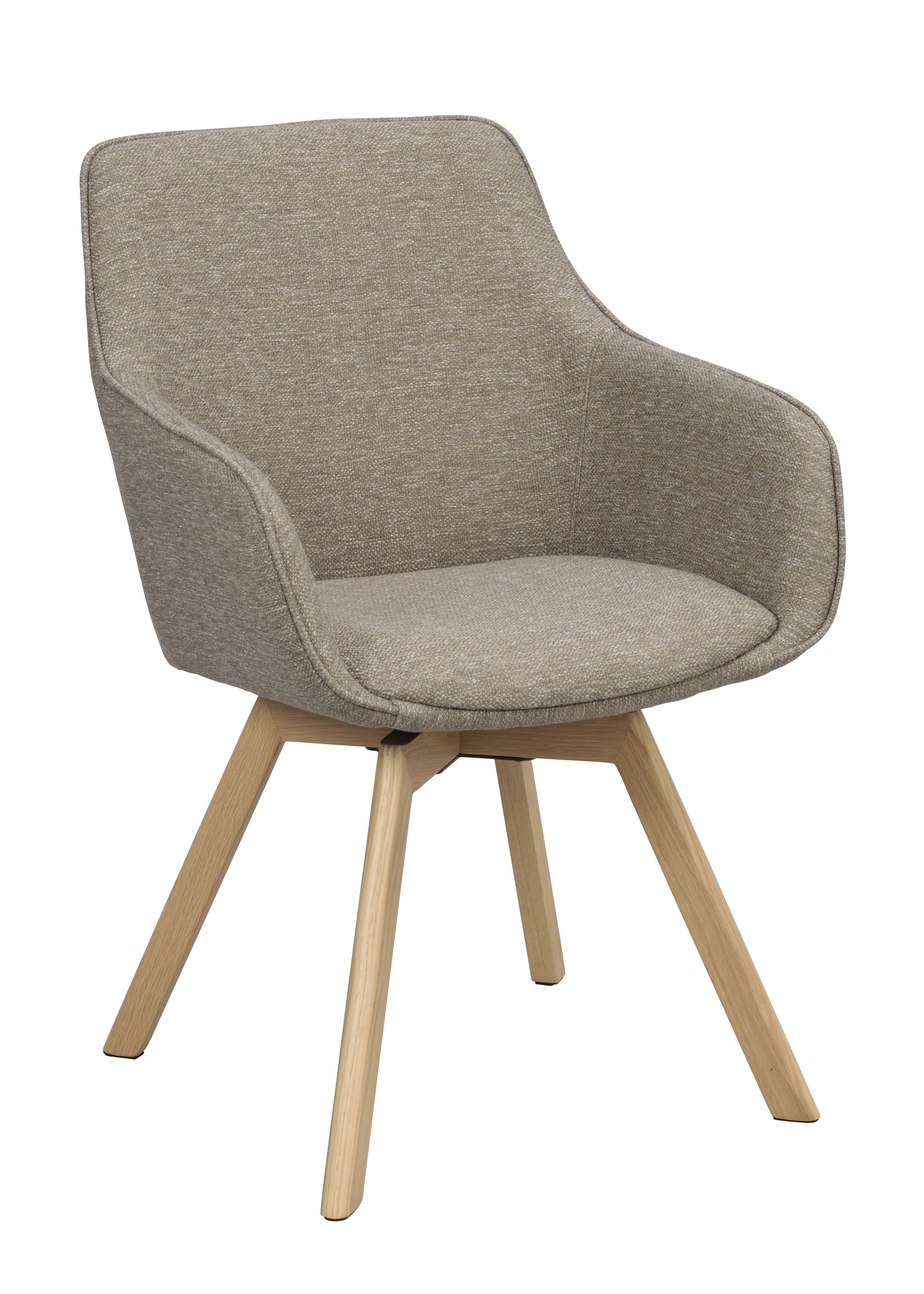Rowico Home Alison Karmstol Mörkbeige/Ek