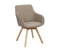 Alison Karmstol Mörkbeige/Ek
