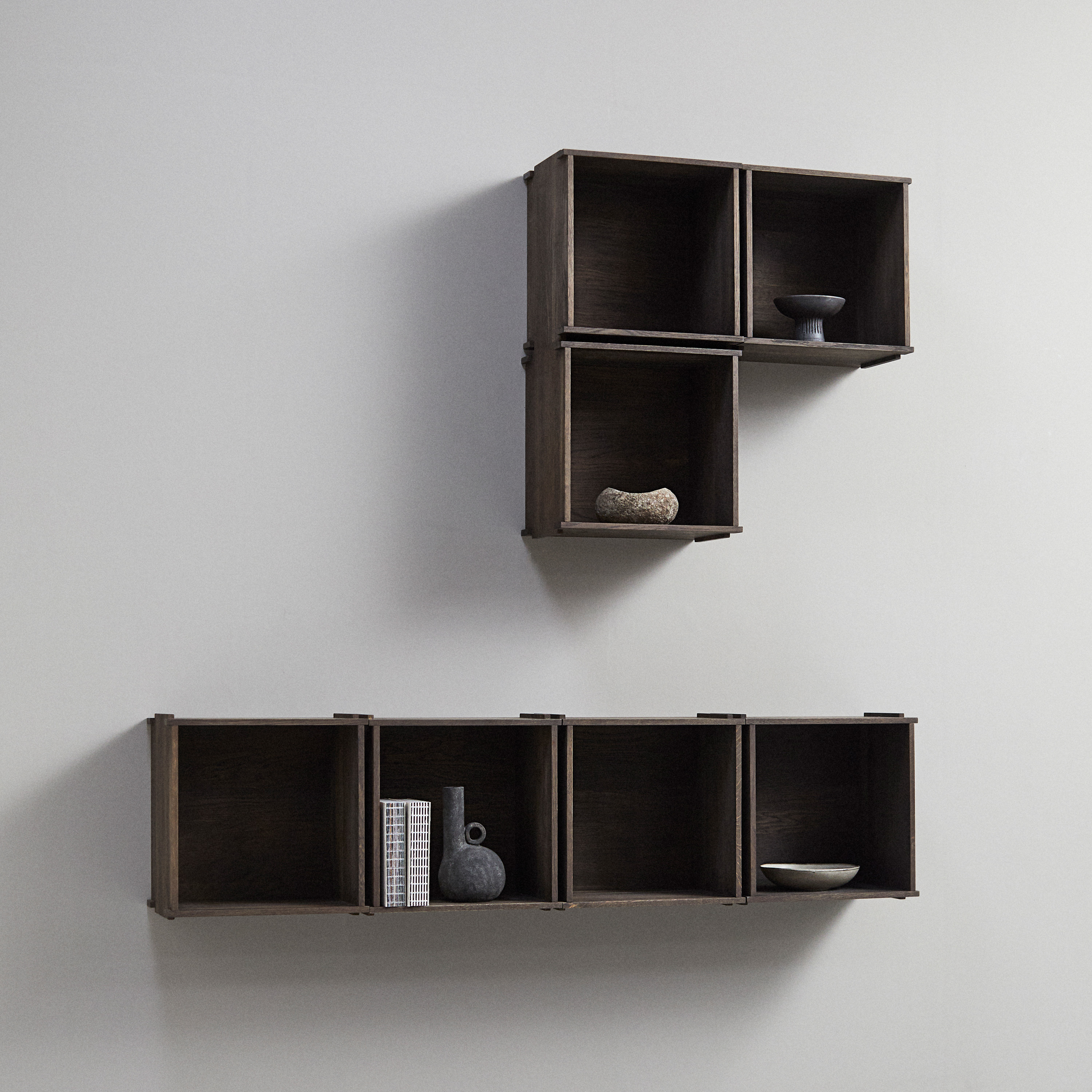 Muubs Blocks Vägghylla Smoked Oak 44x30
