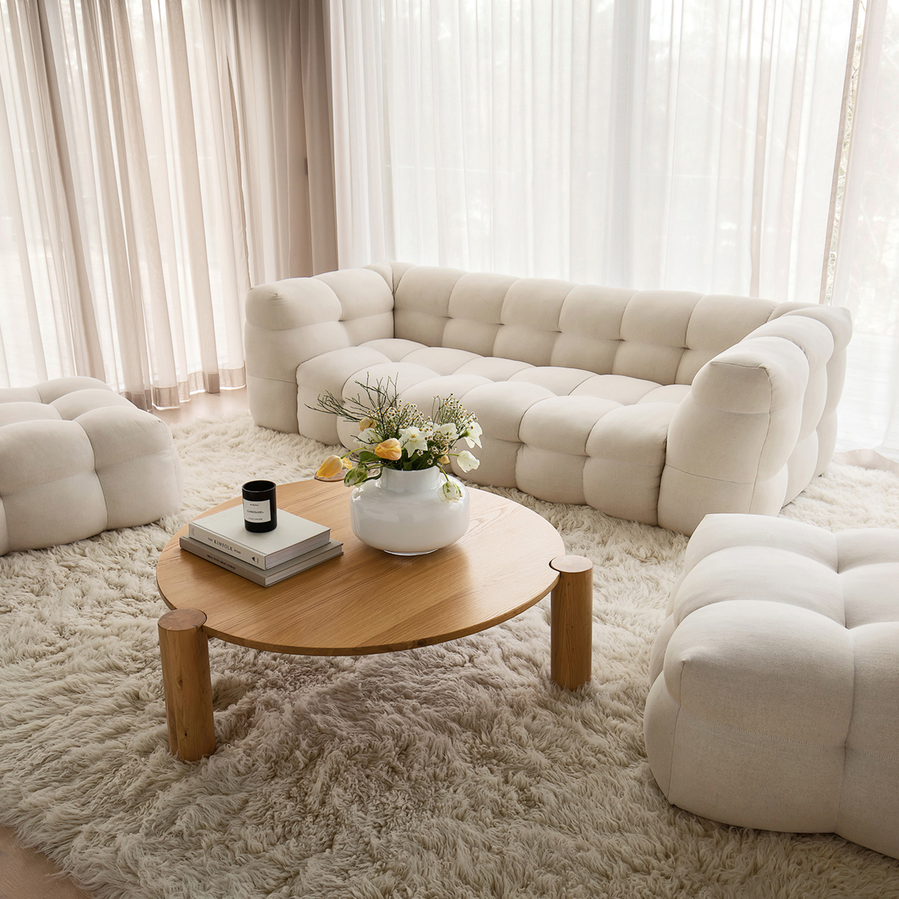 Sleepo Collection Fluffy Flokati Matta White 200x300