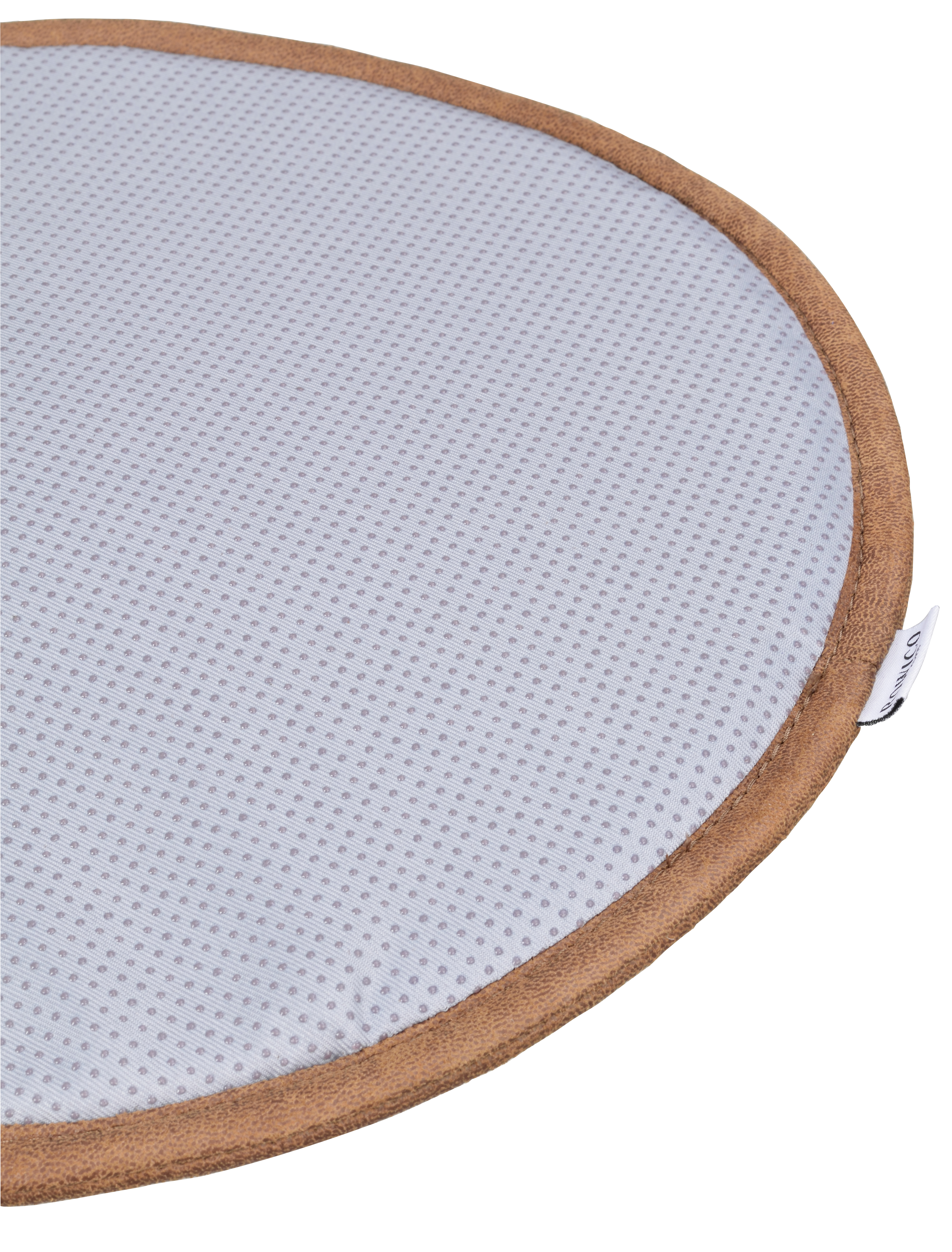 Rowico Home Fulton Sittdyna Rund Brun Läder/Textil Ø38