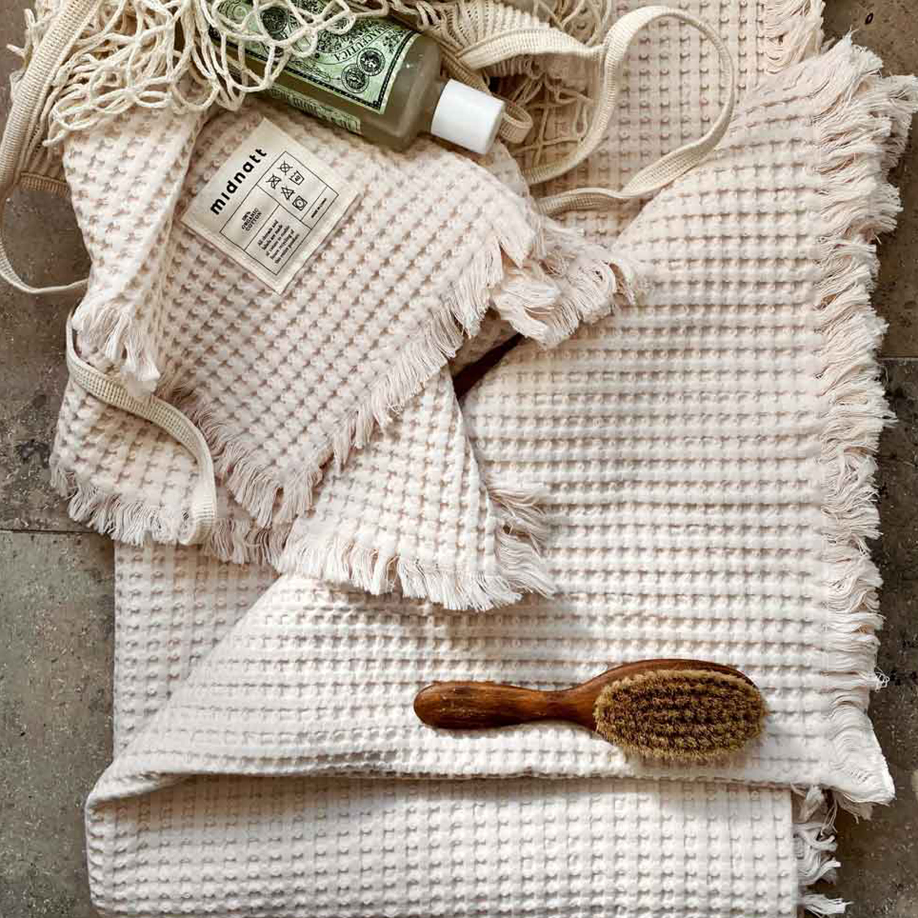 Midnatt Waffle Pyyhe Perlino 100x150