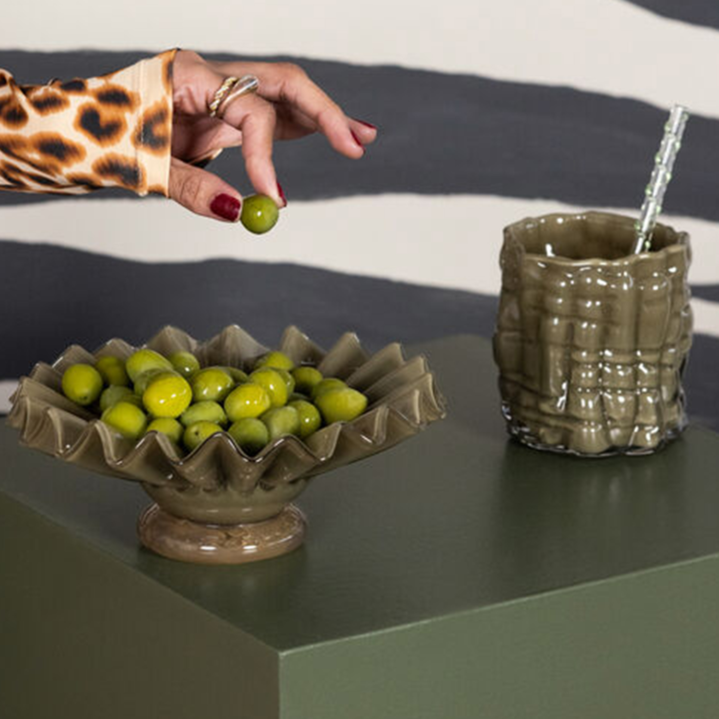 Byon Lori Skål Grön/Beige M