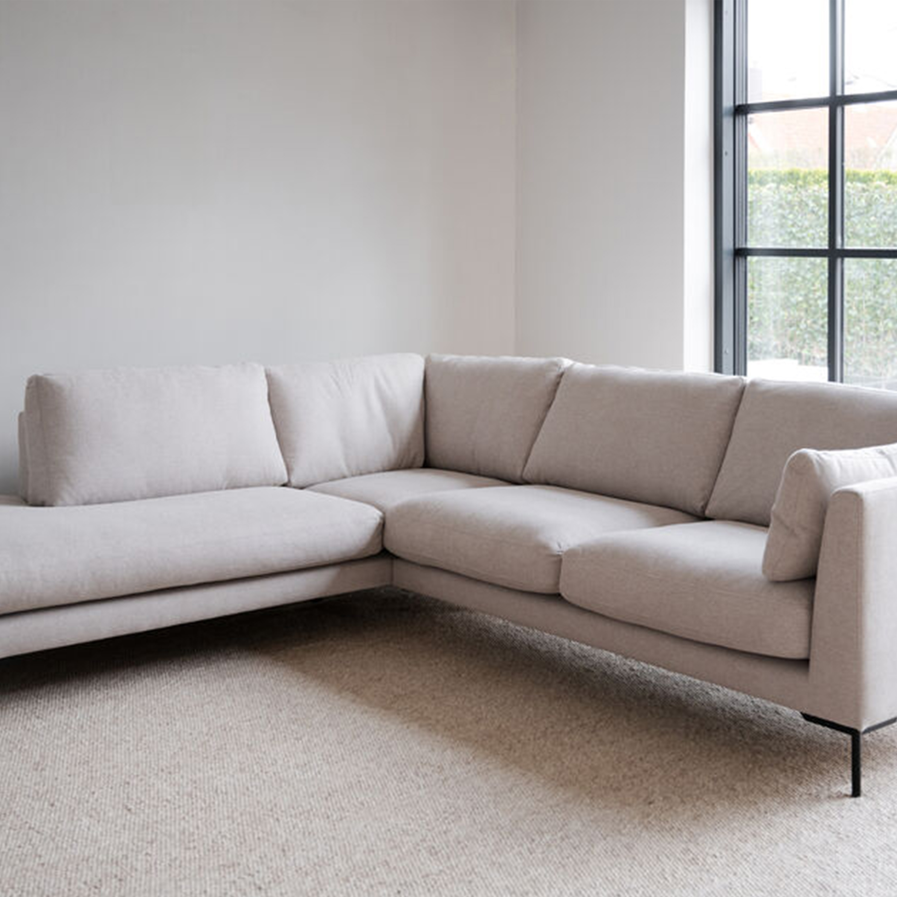 Rowico Home Corwin 2,5+2,5-Sitzer Ecksofa Links Beige