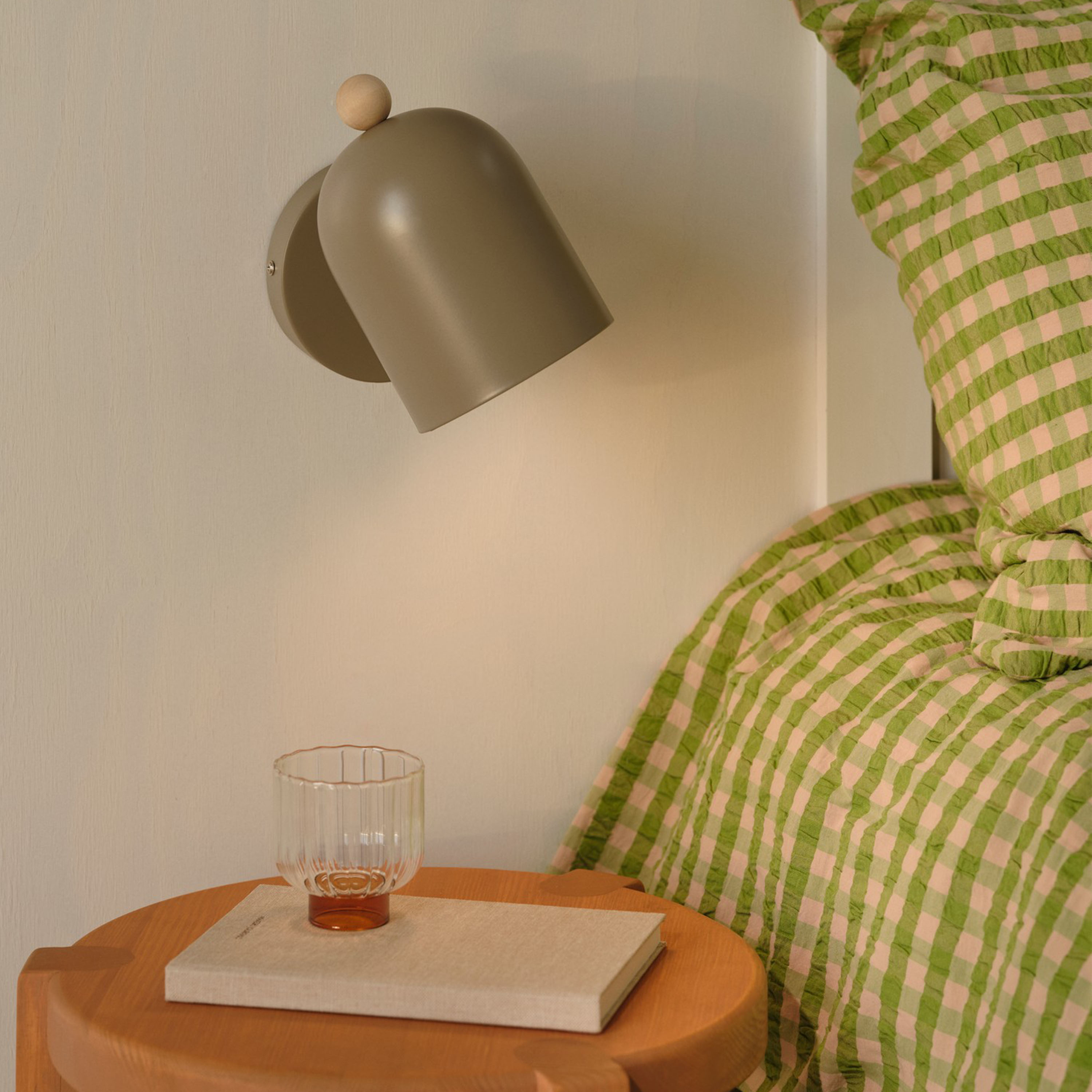 Nordlux Gaston Vegglampe Lys Brun 19cm