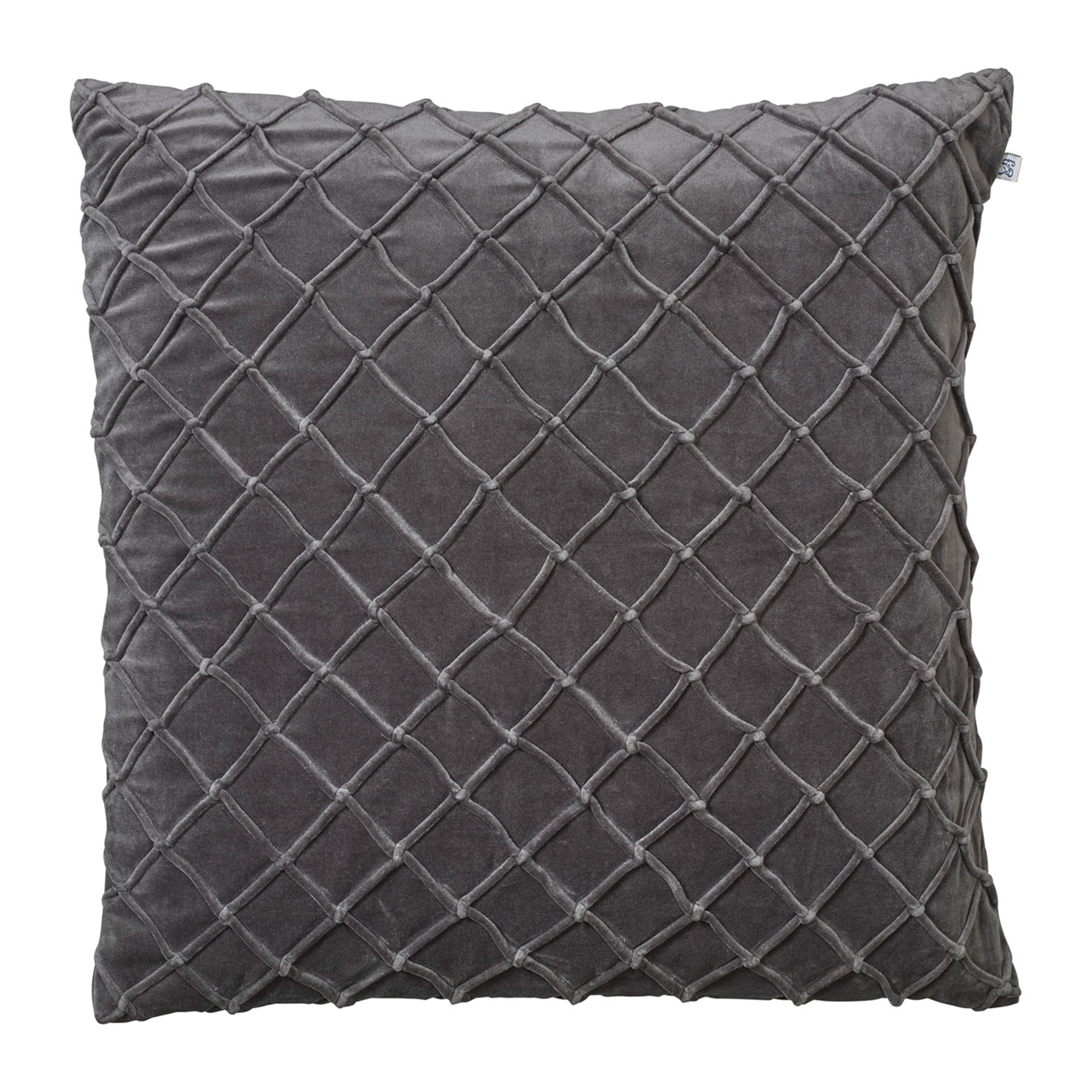 Deva Kuddfodral Sammet Grå 50x50